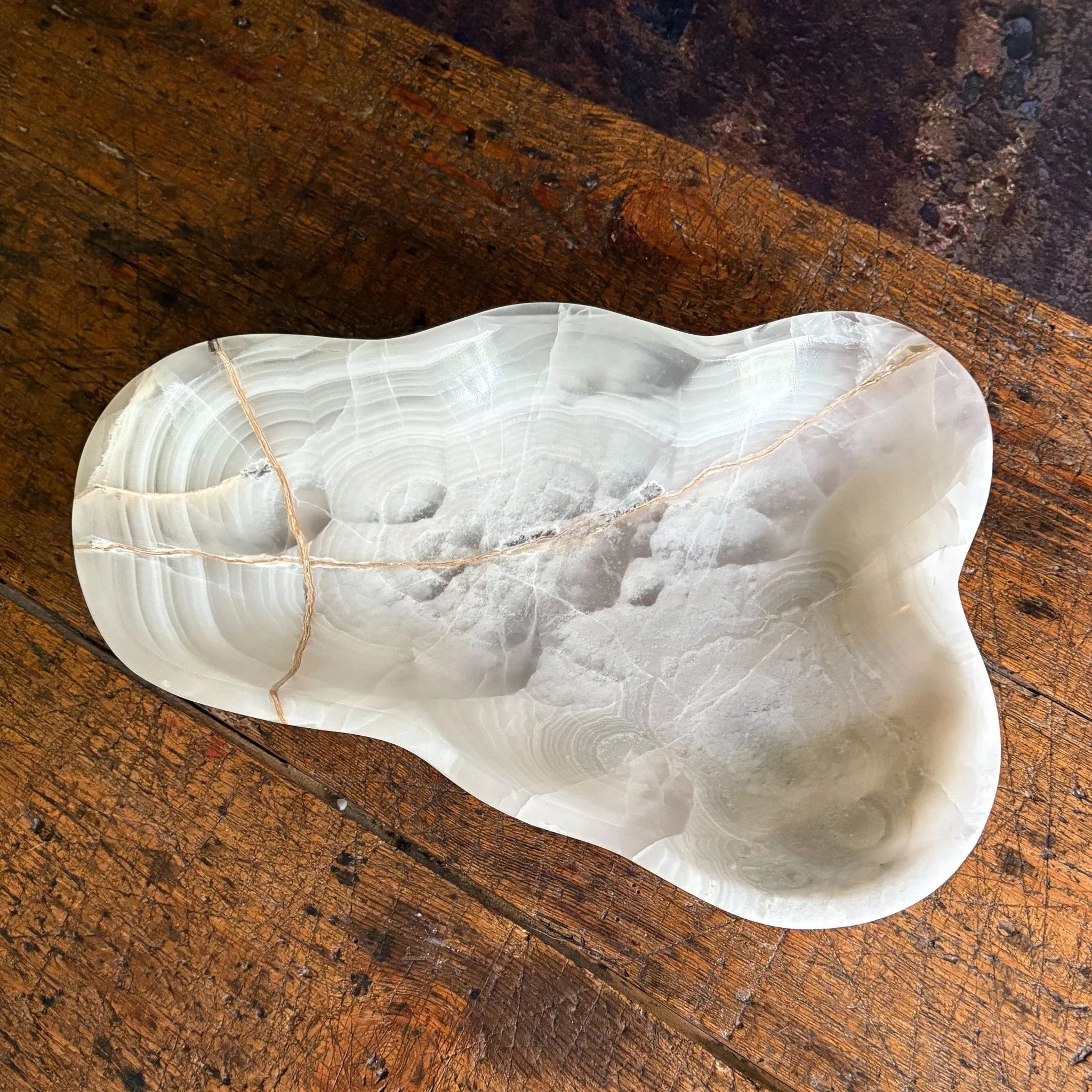 Hand Carved White Onyx Bowl