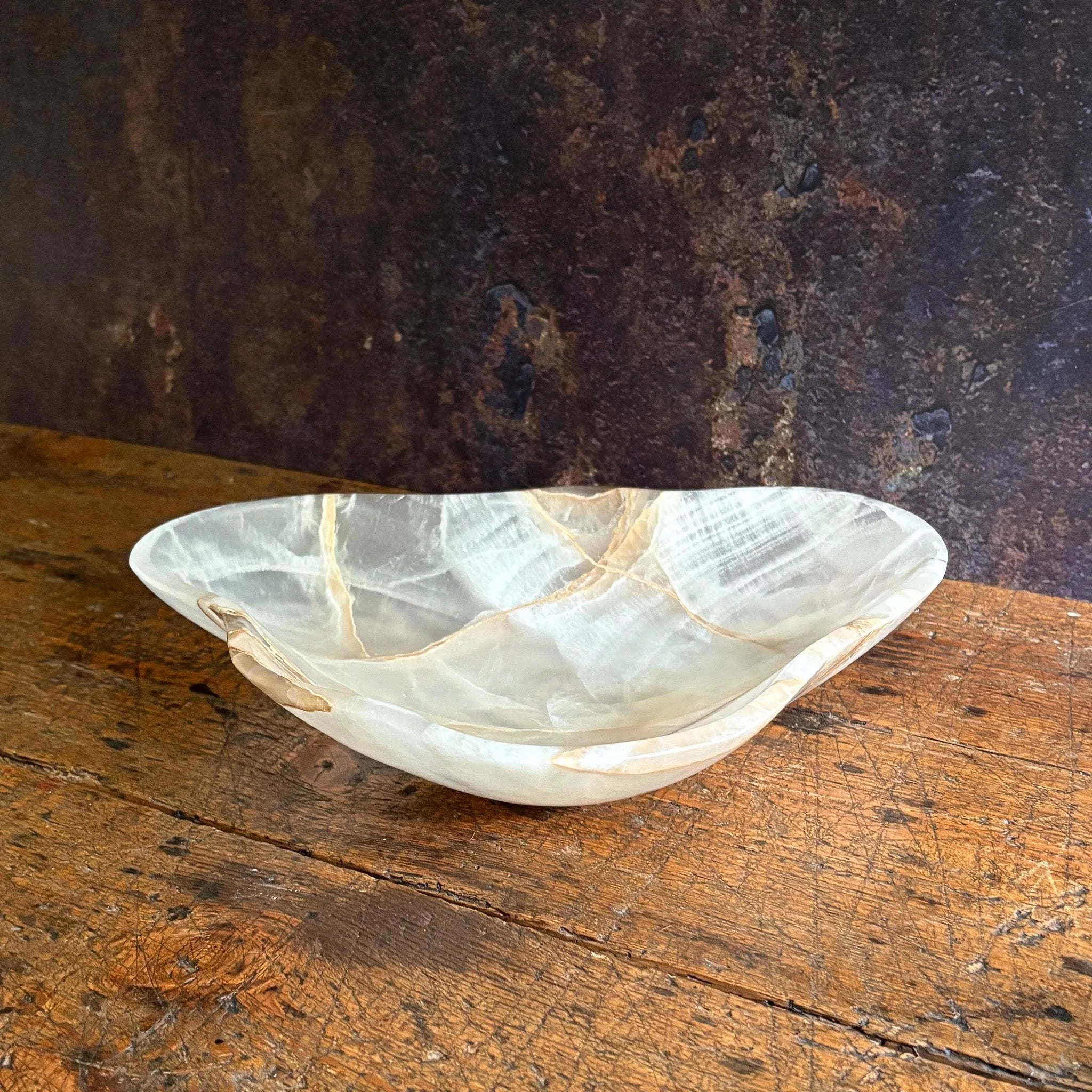 Hand Carved White Onyx Bowl