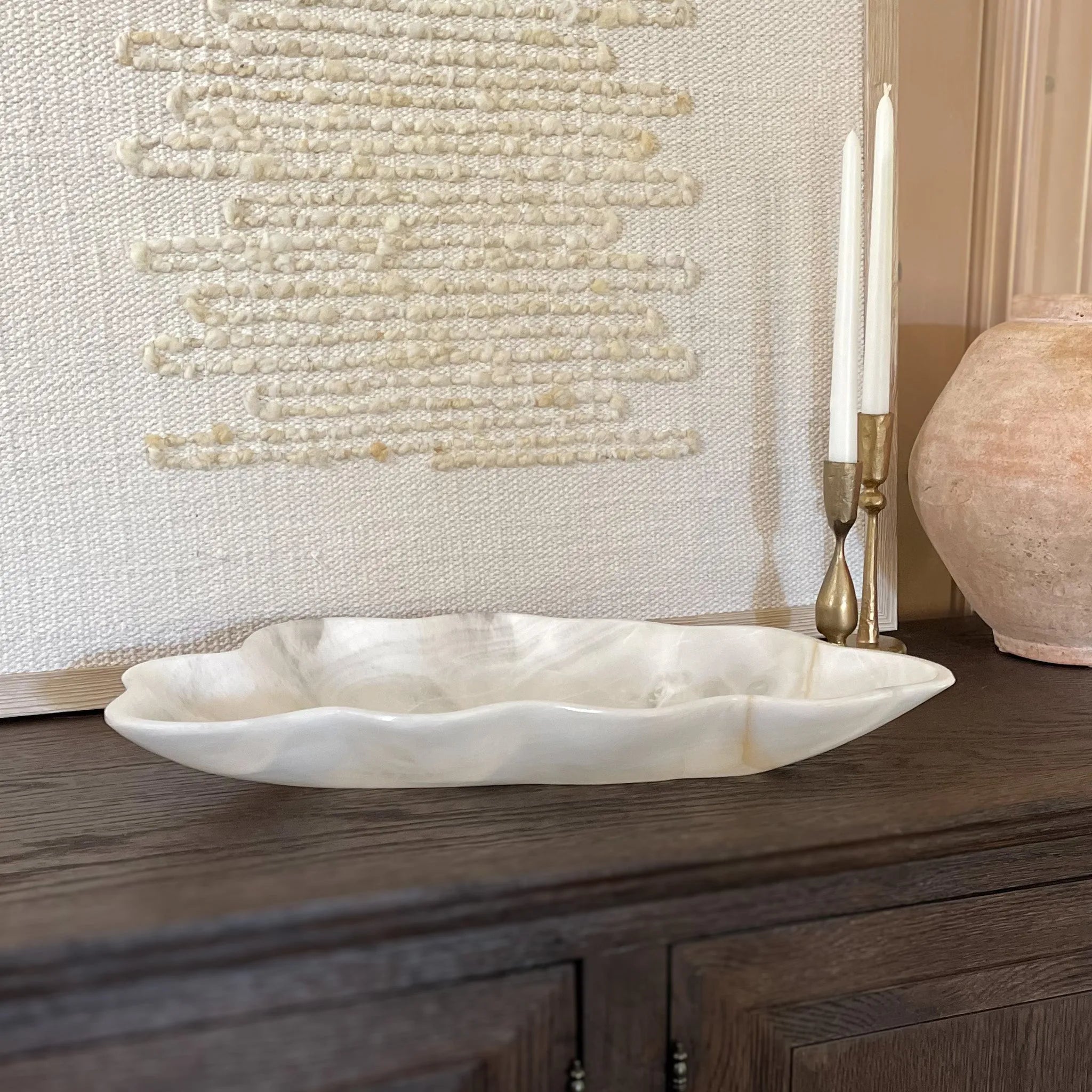 Hand Carved White Onyx Bowl