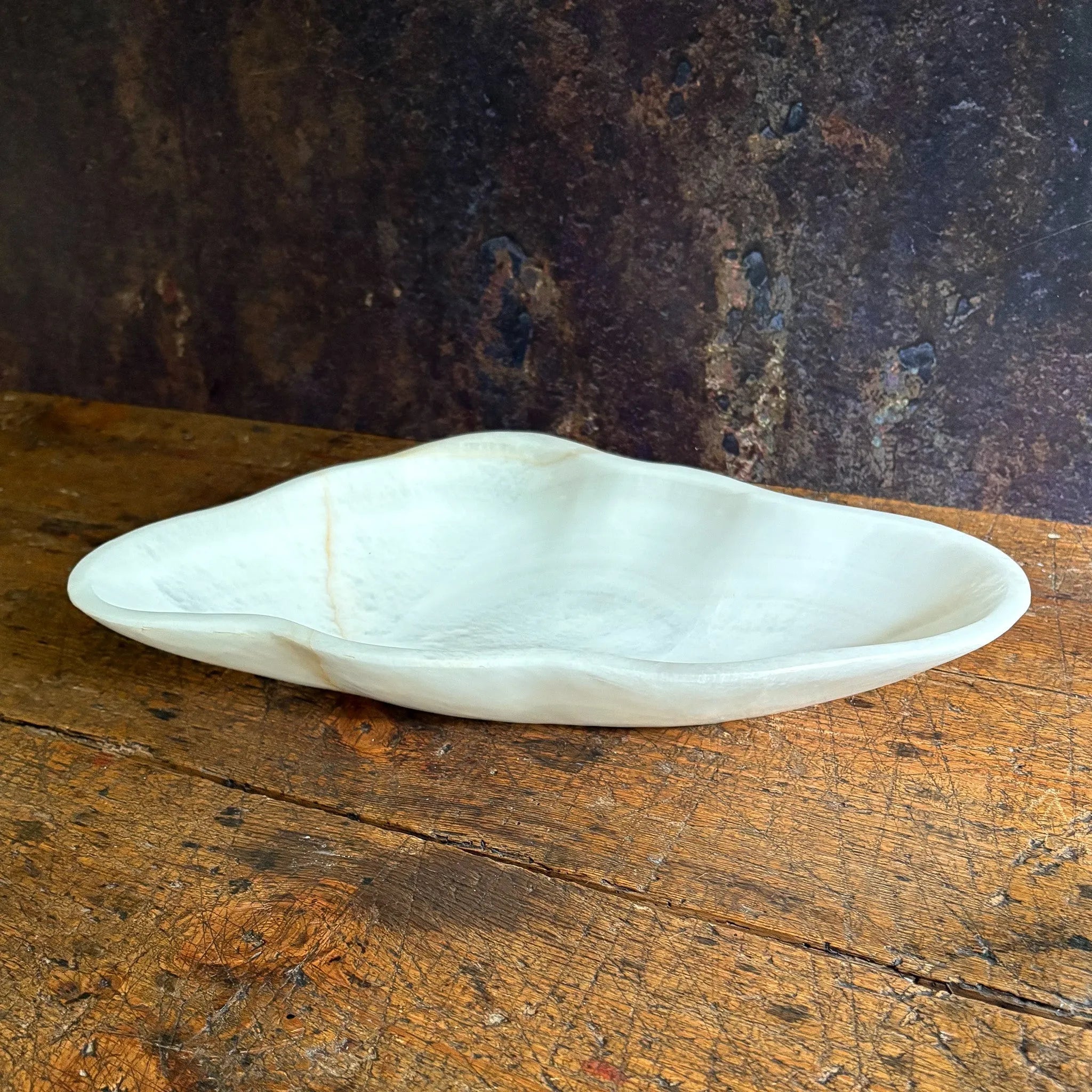 Hand Carved White Onyx Bowl