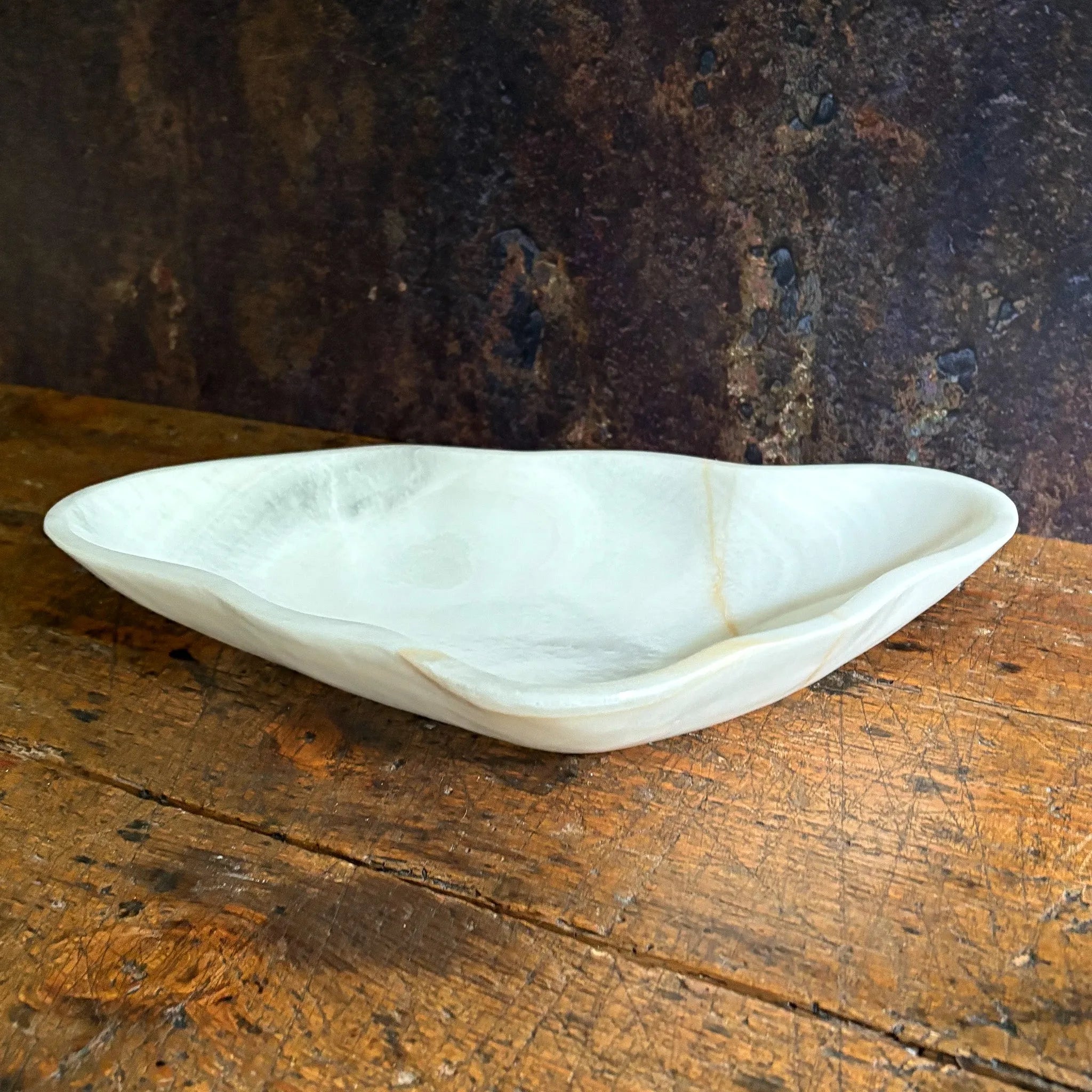 Hand Carved White Onyx Bowl