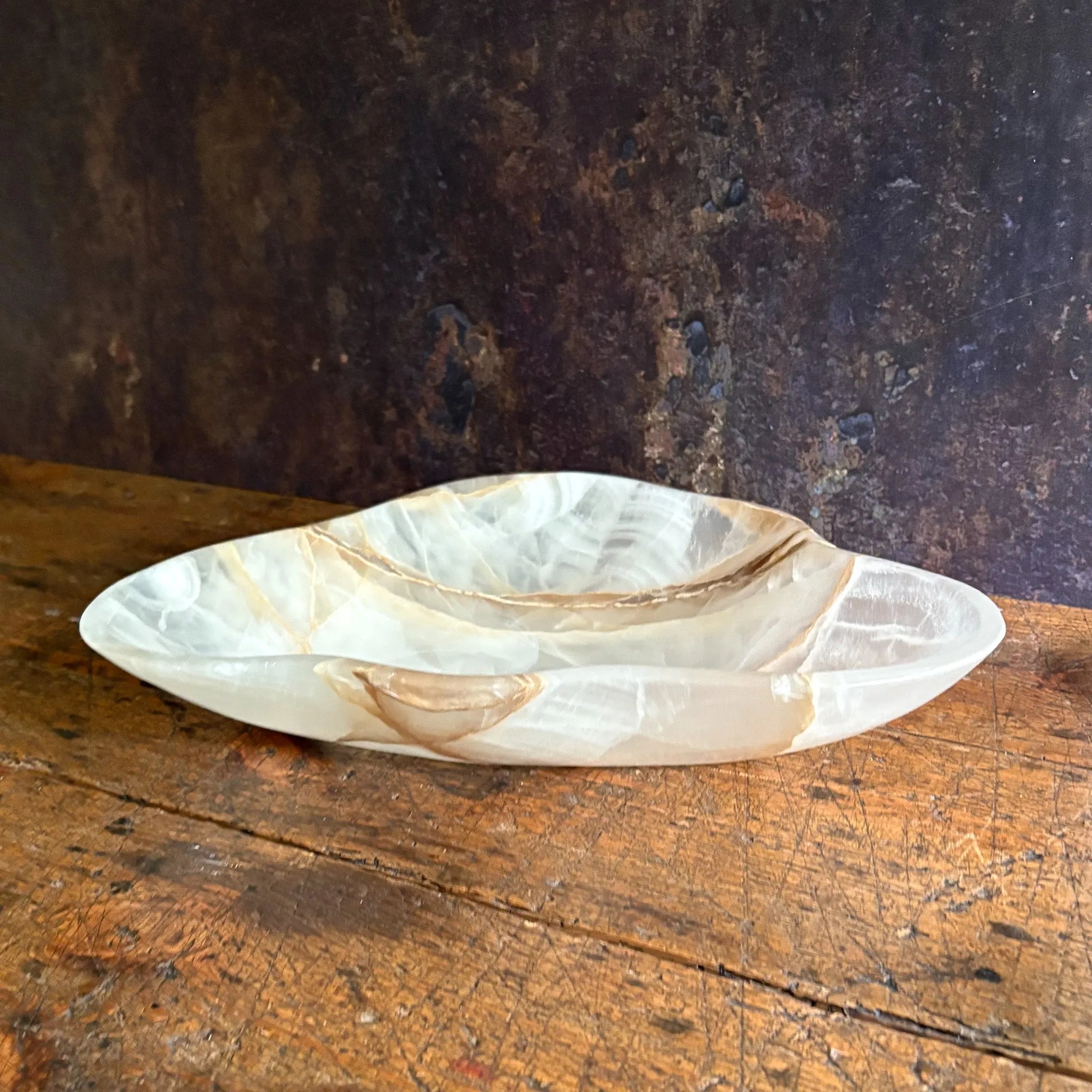 Hand Carved White Onyx Bowl