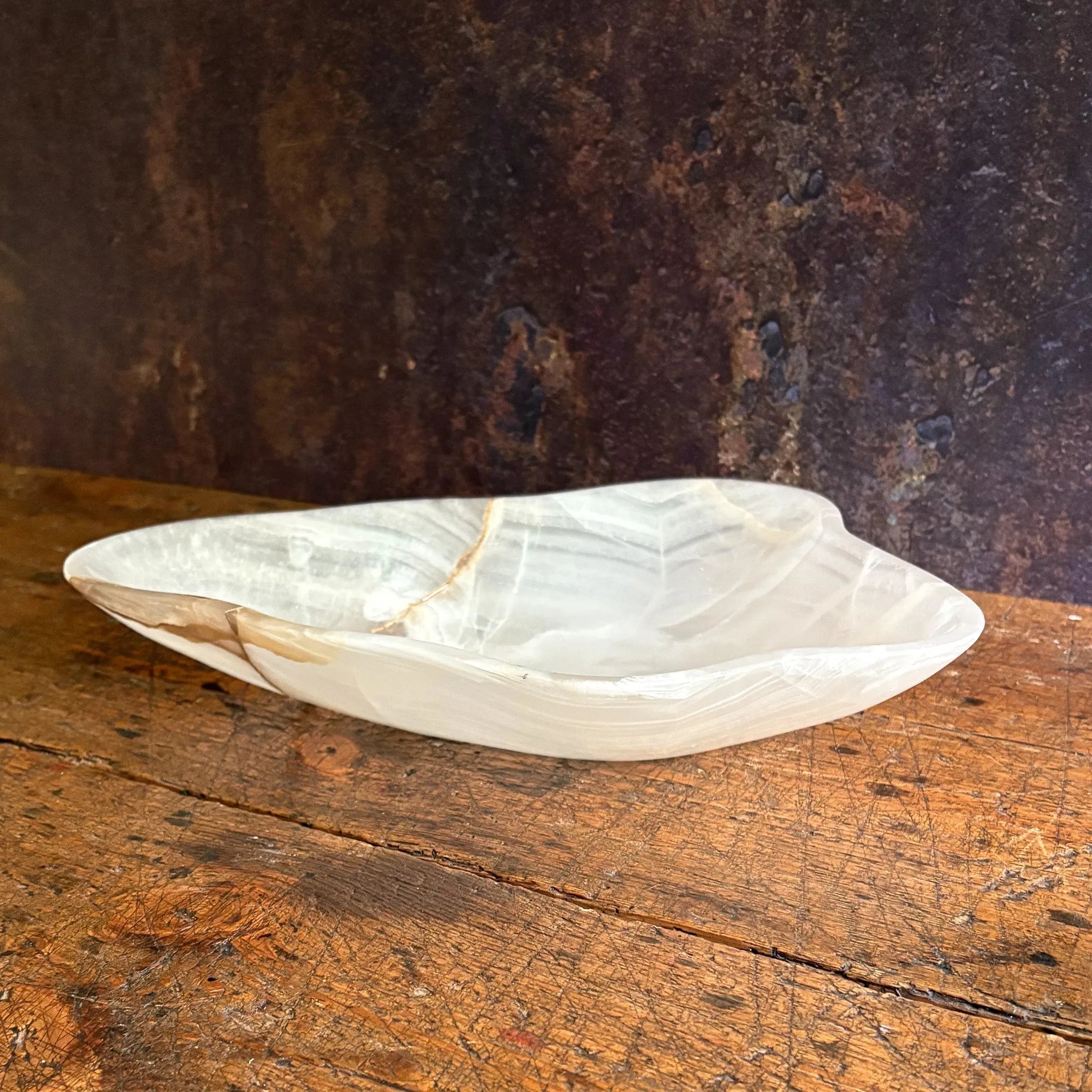 Hand Carved White Onyx Bowl