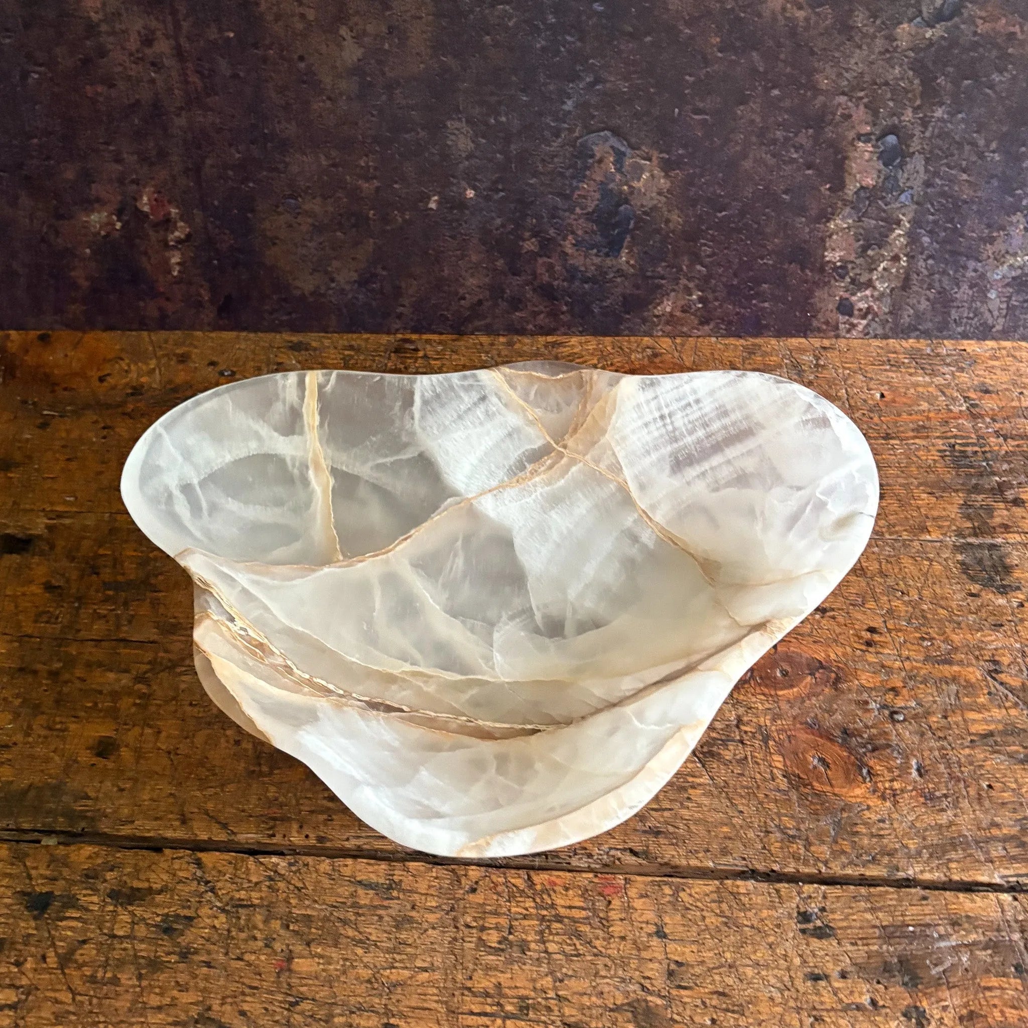 Hand Carved White Onyx Bowl