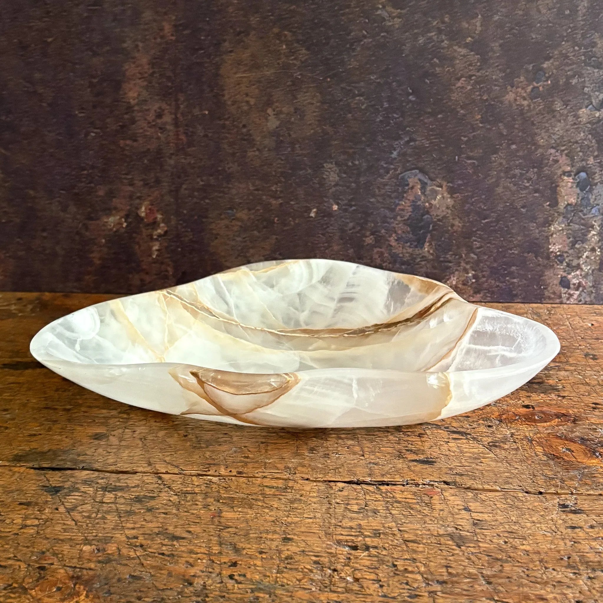 Hand Carved White Onyx Bowl