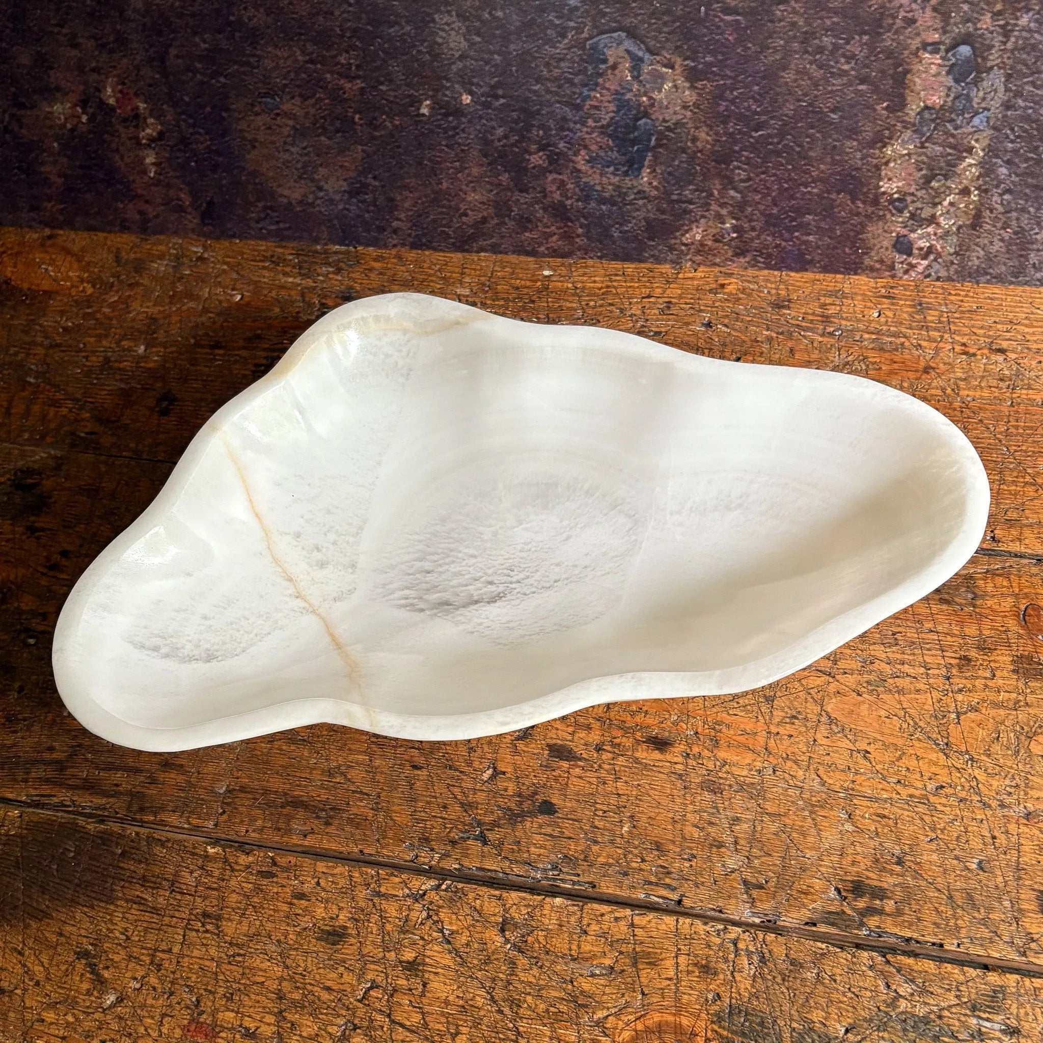 Hand Carved White Onyx Bowl