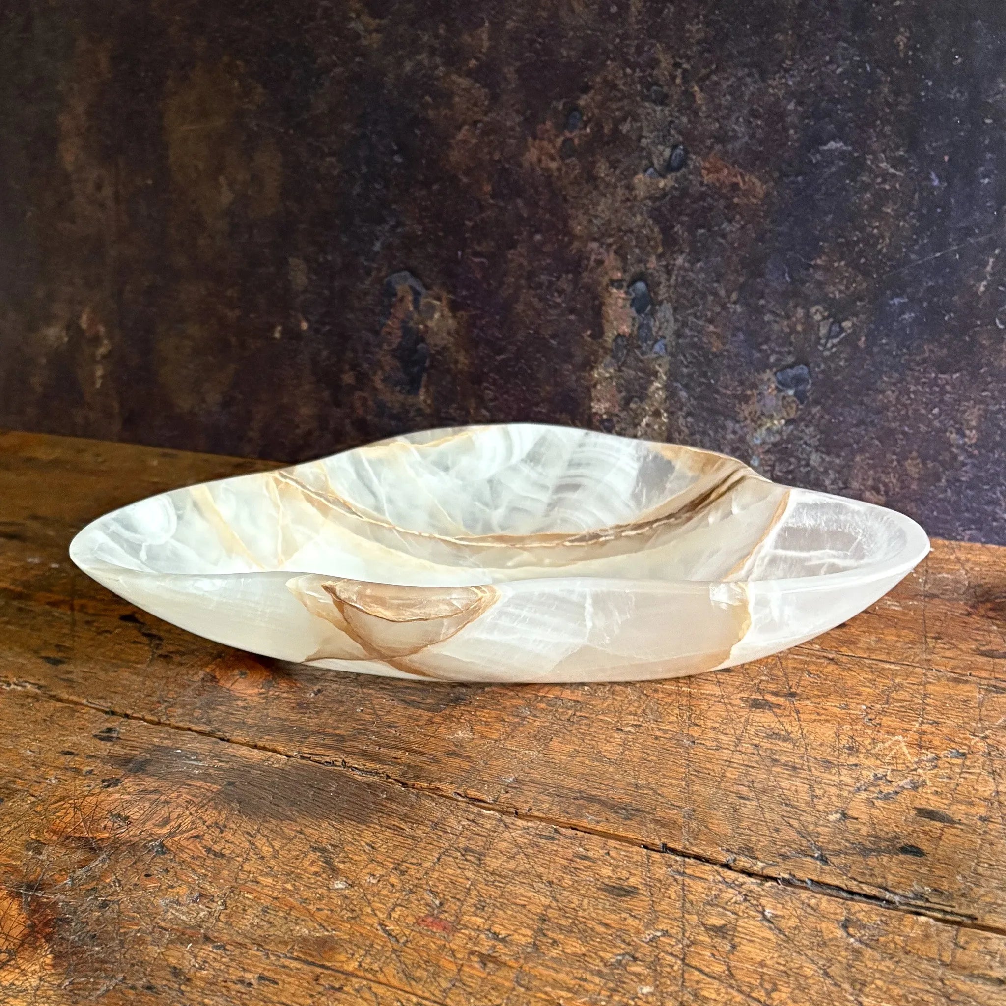 Hand Carved White Onyx Bowl