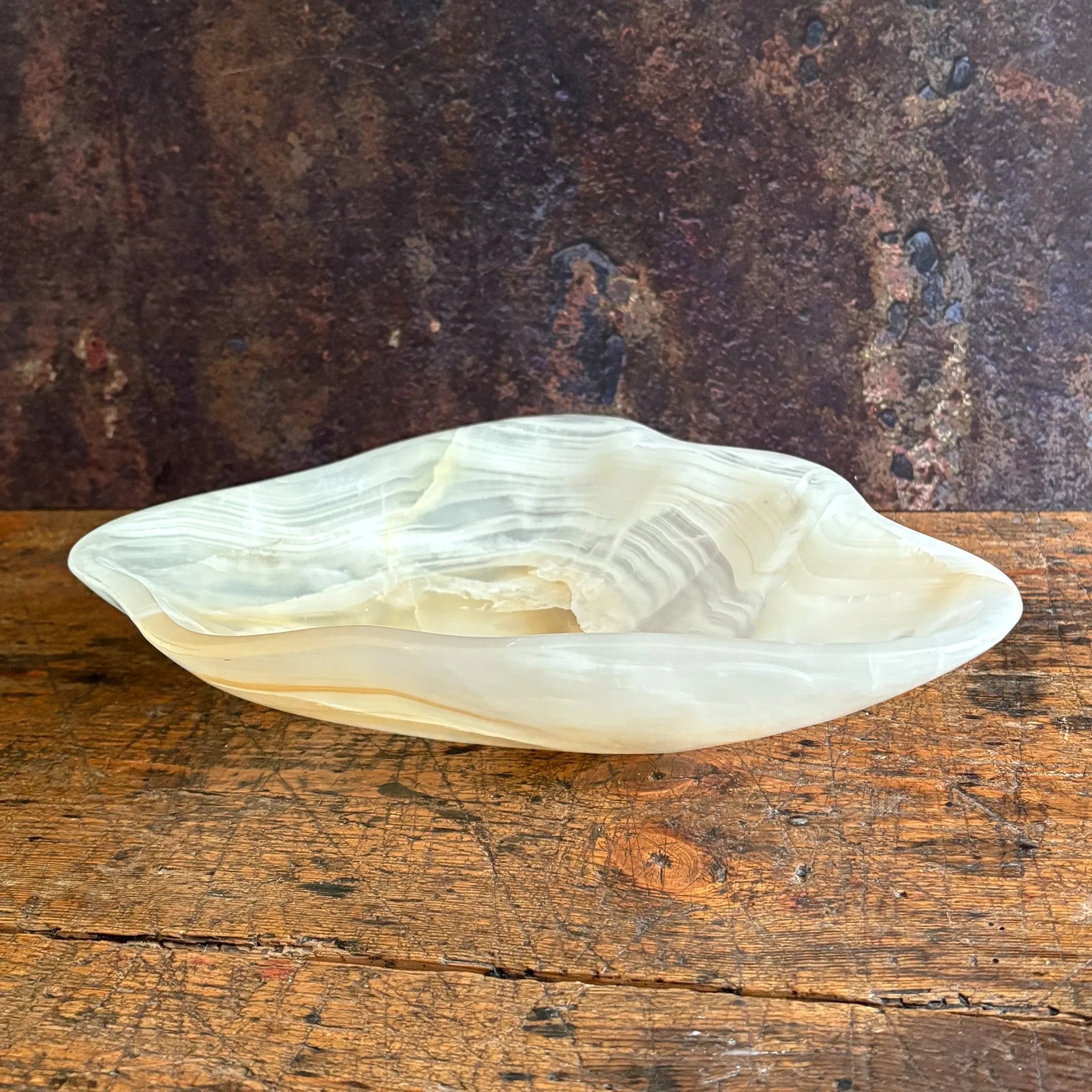 Hand Carved White Onyx Bowl