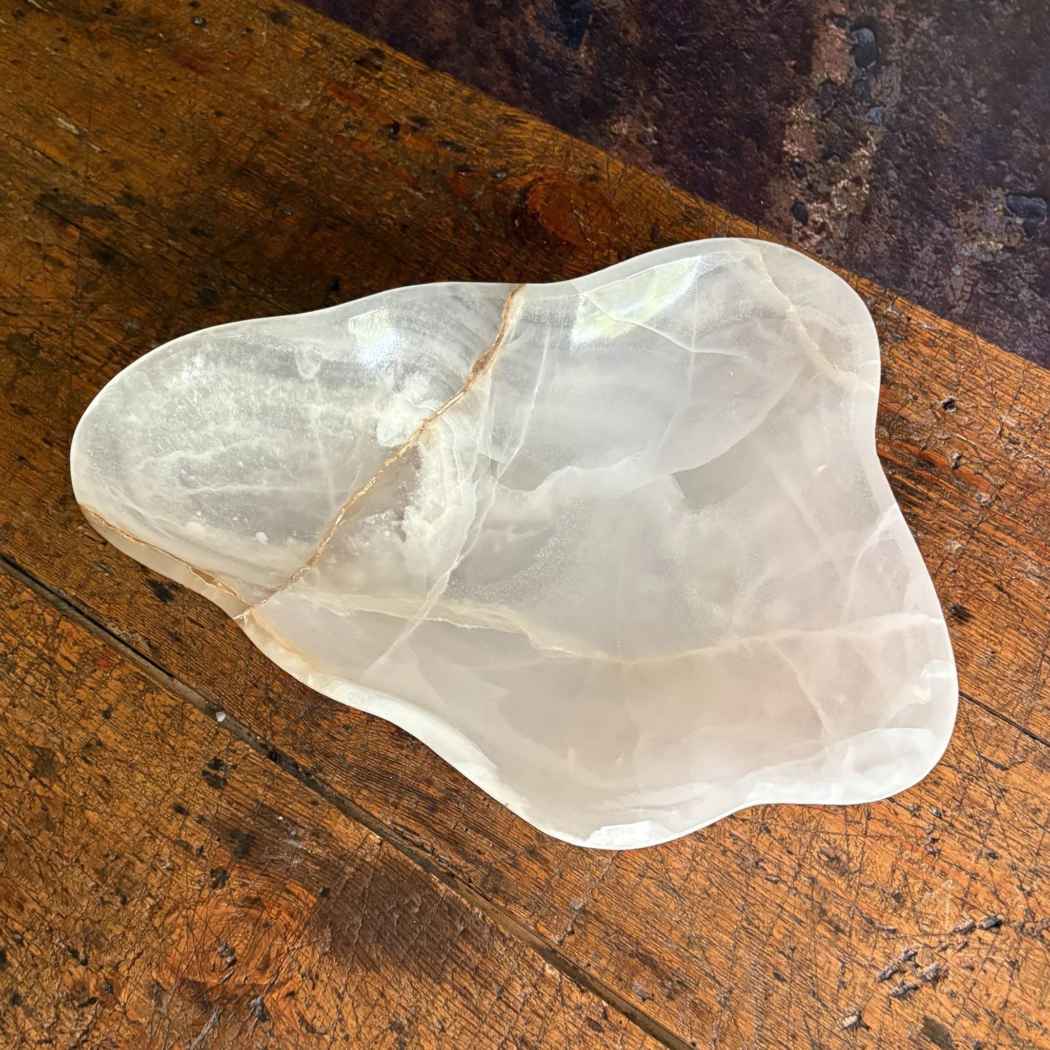 Hand Carved White Onyx Bowl