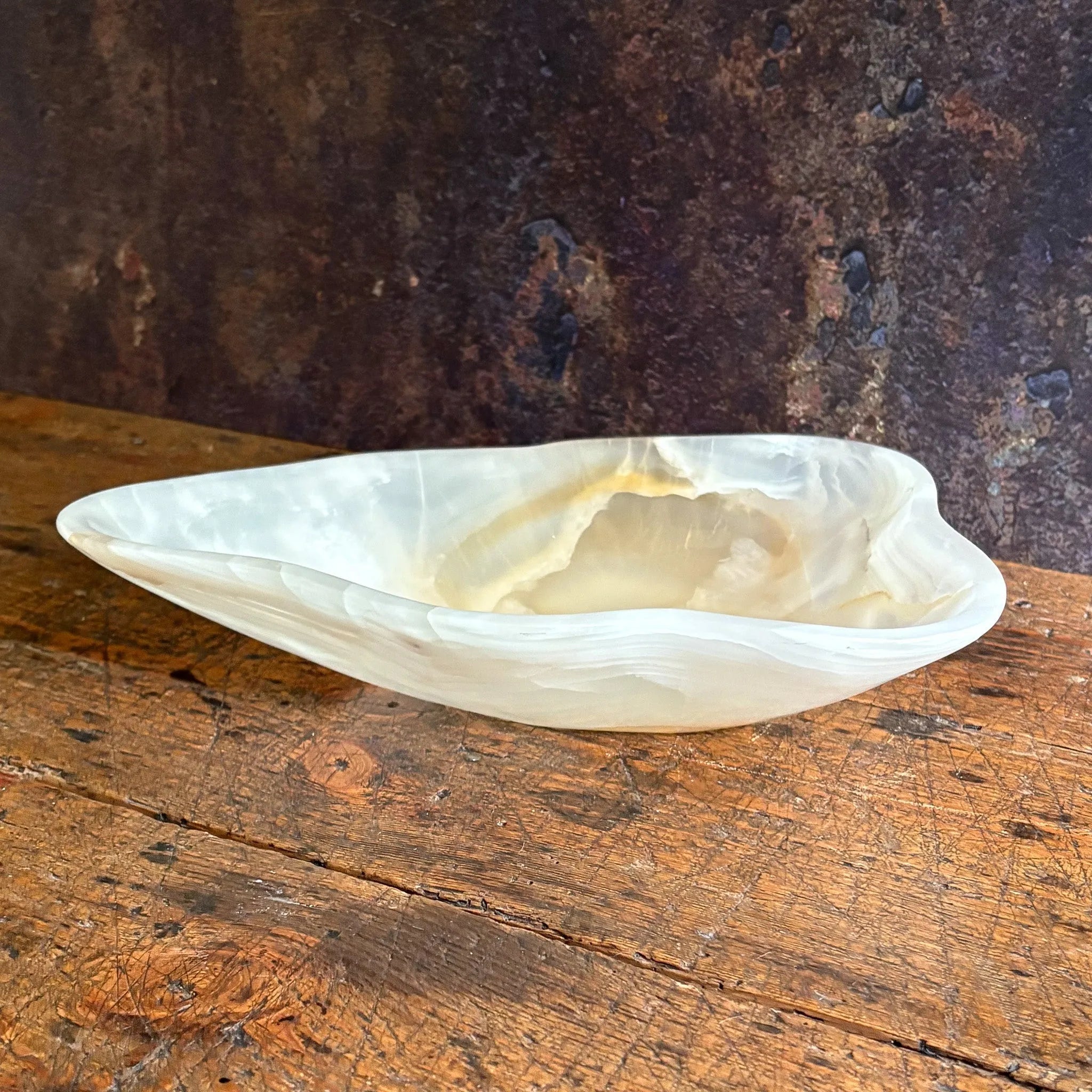 Hand Carved White Onyx Bowl