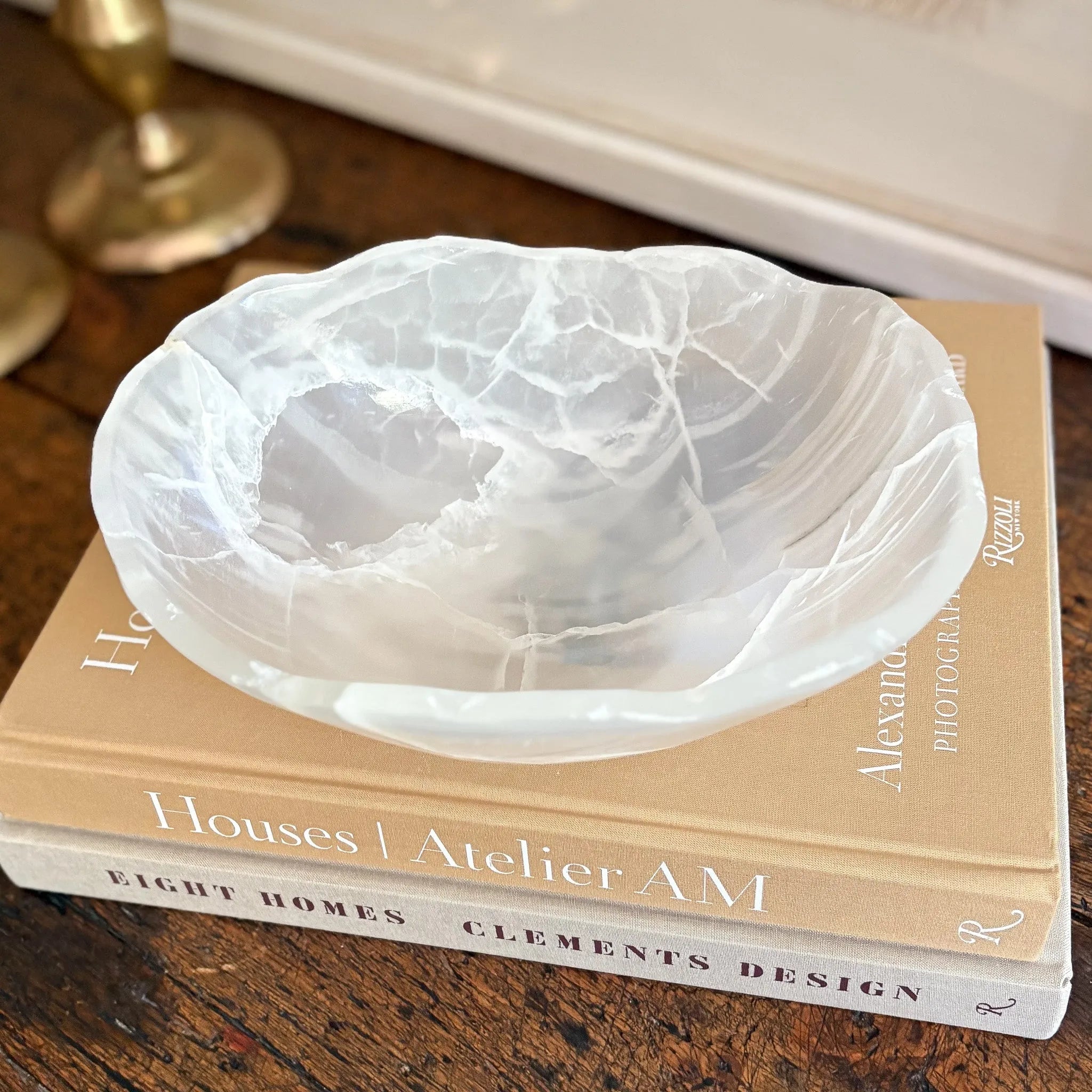 Hand Carved White Onyx Bowl