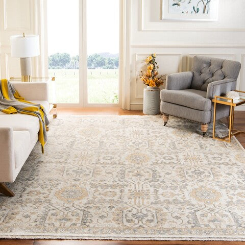 Haj Jalili Viscose Rug in Ivory and Beige