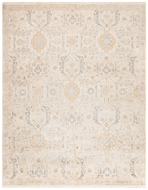 Haj Jalili Viscose Rug in Ivory and Beige