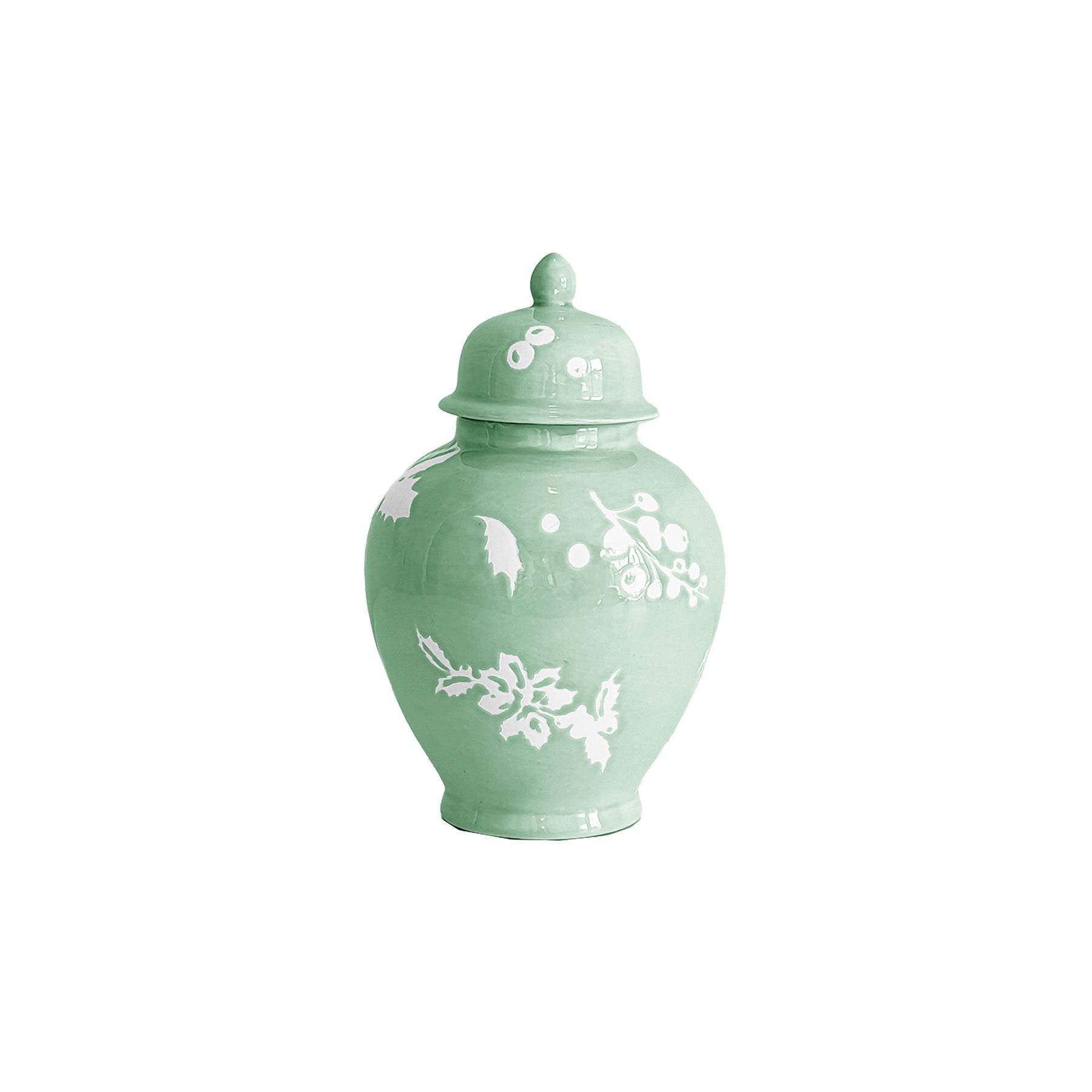 Deck the Halls Ginger Jars in Sea Glass