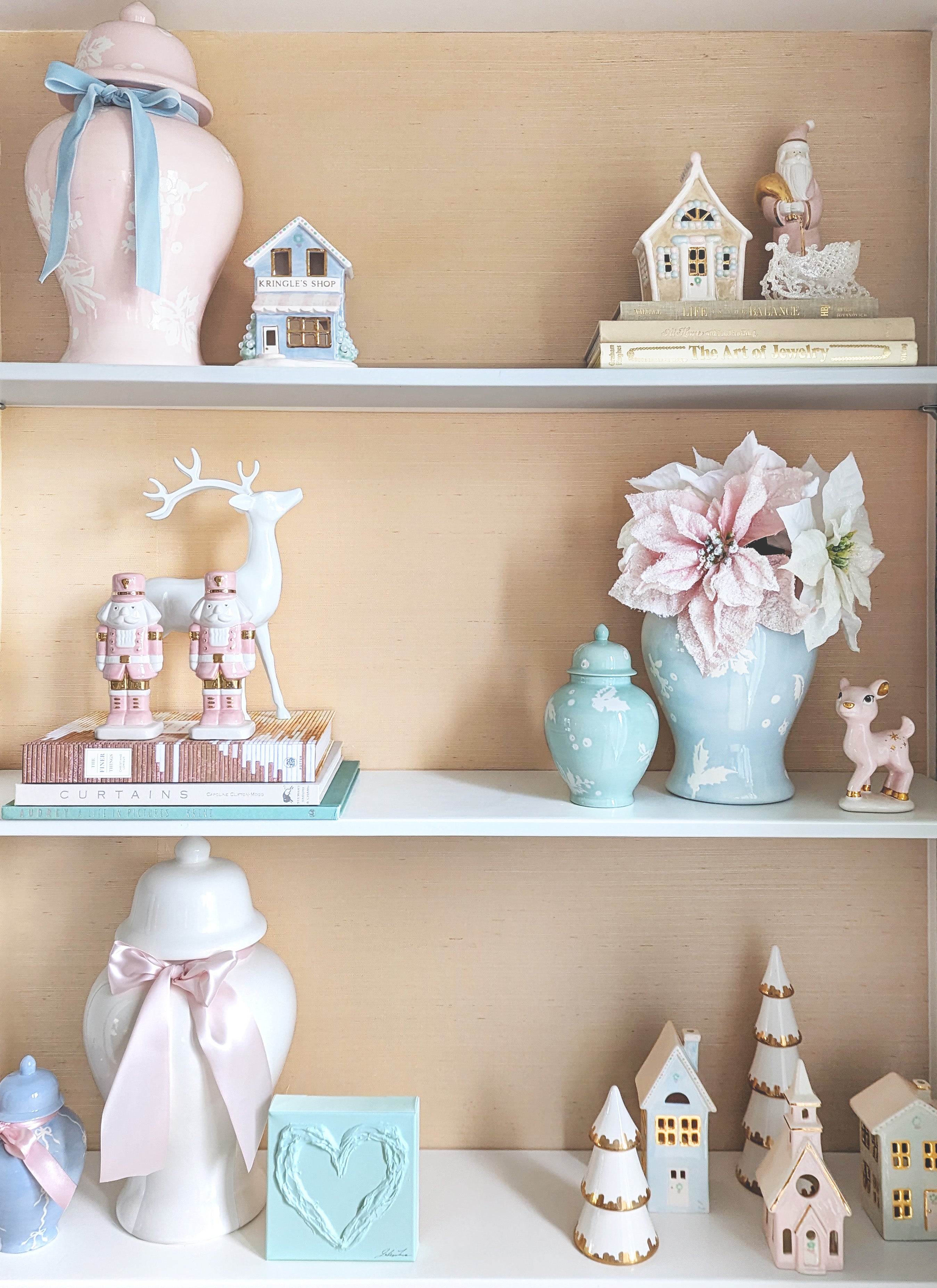 Deck the Halls Ginger Jars in French Blue