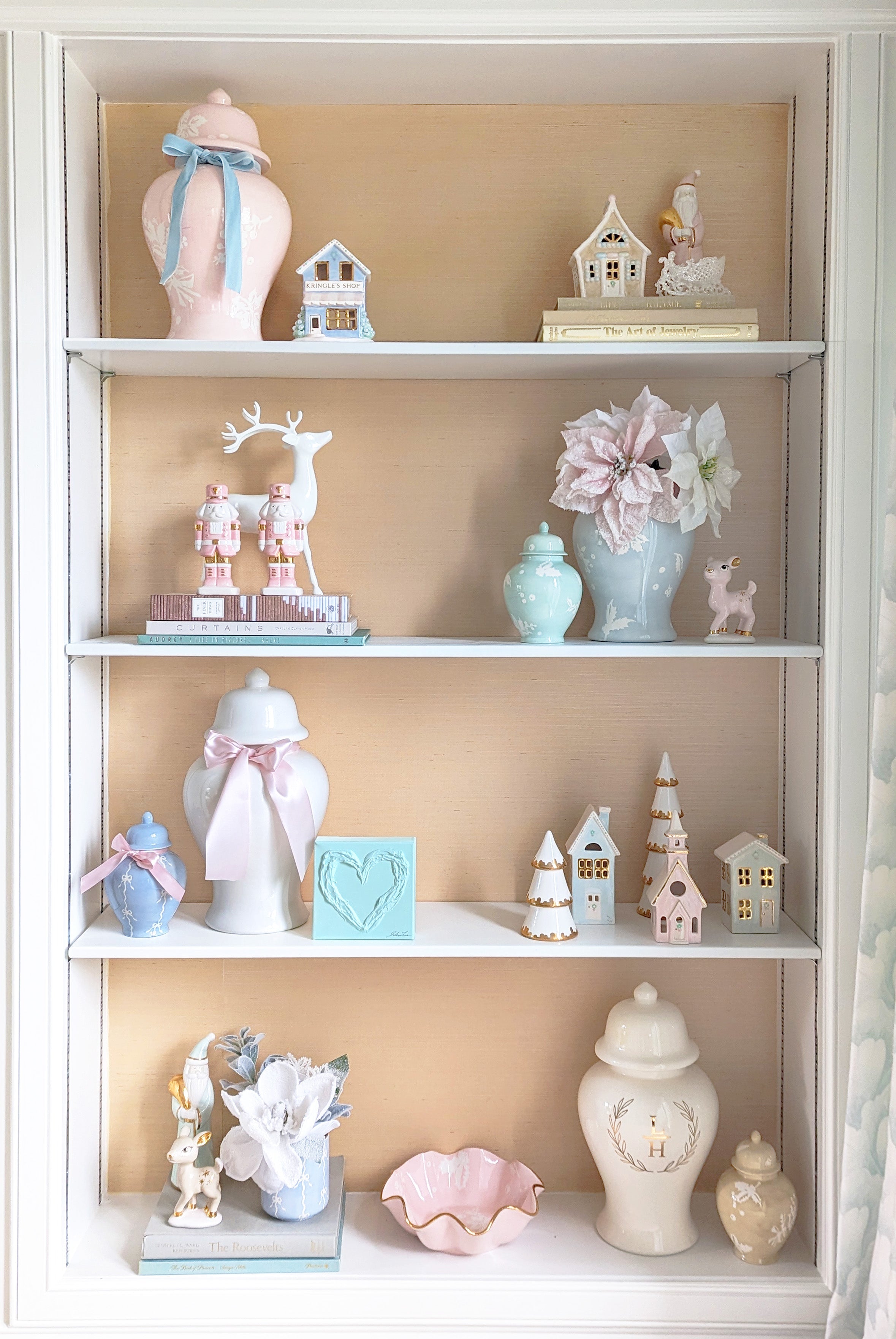 Deck the Halls Ginger Jars in French Blue