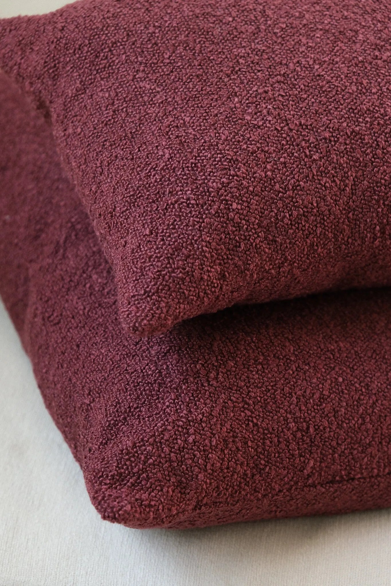 Boucle Pillow: Cherry