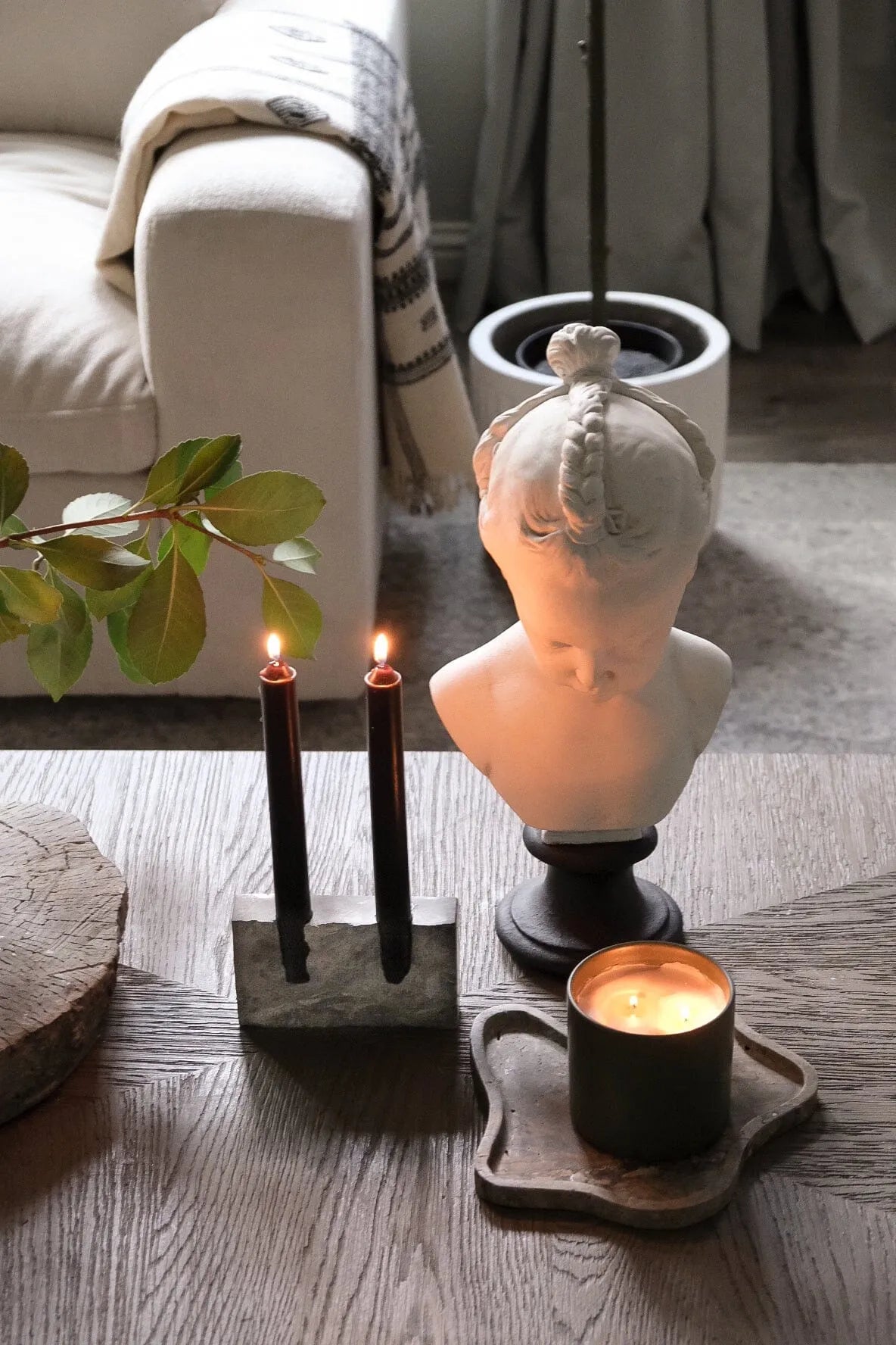 Dua Candle Holder: Pietra Grey