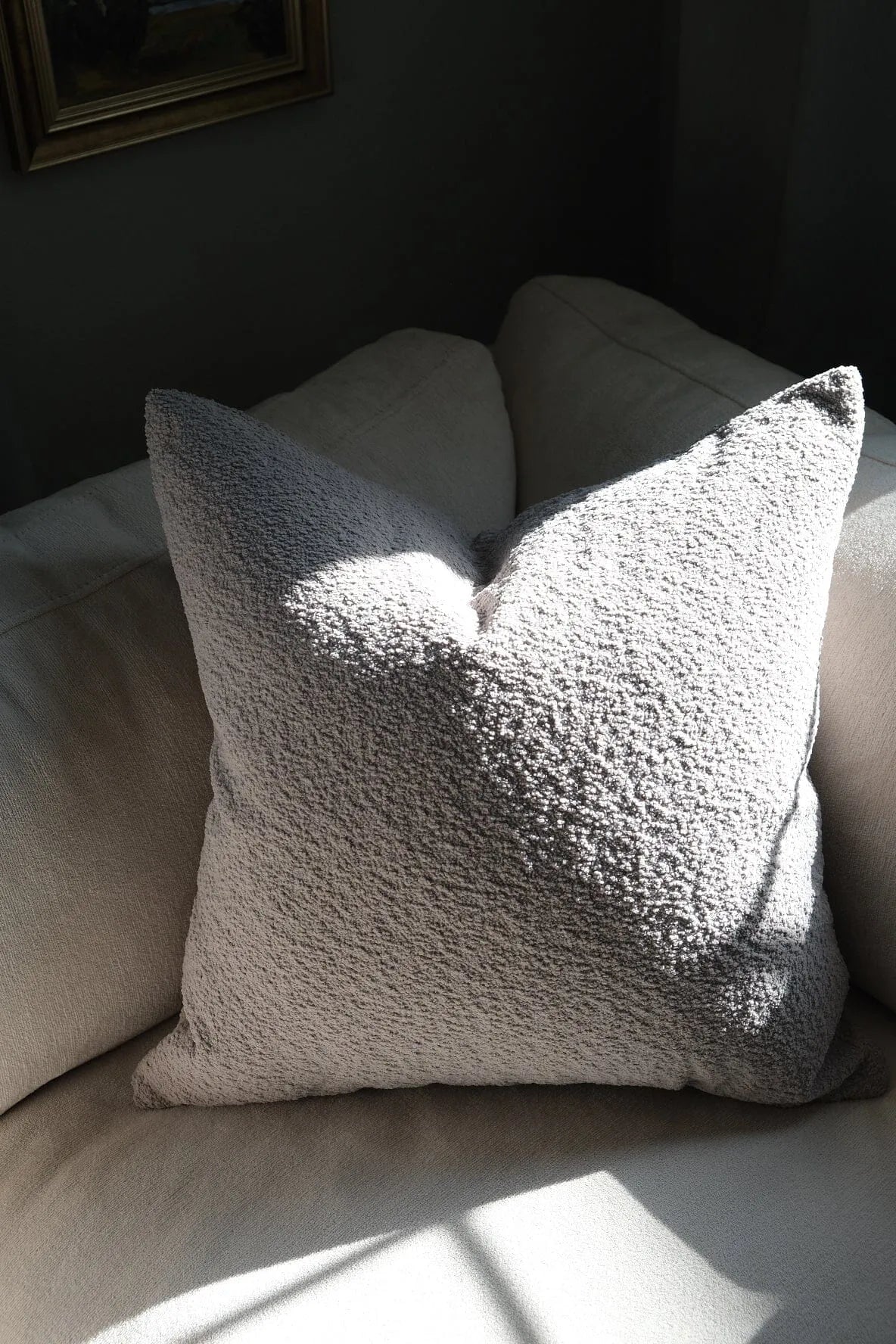 Boucle Pillow: Slate