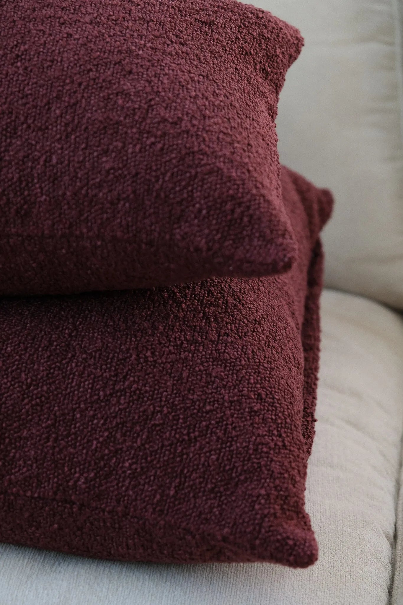 Boucle Pillow: Cherry