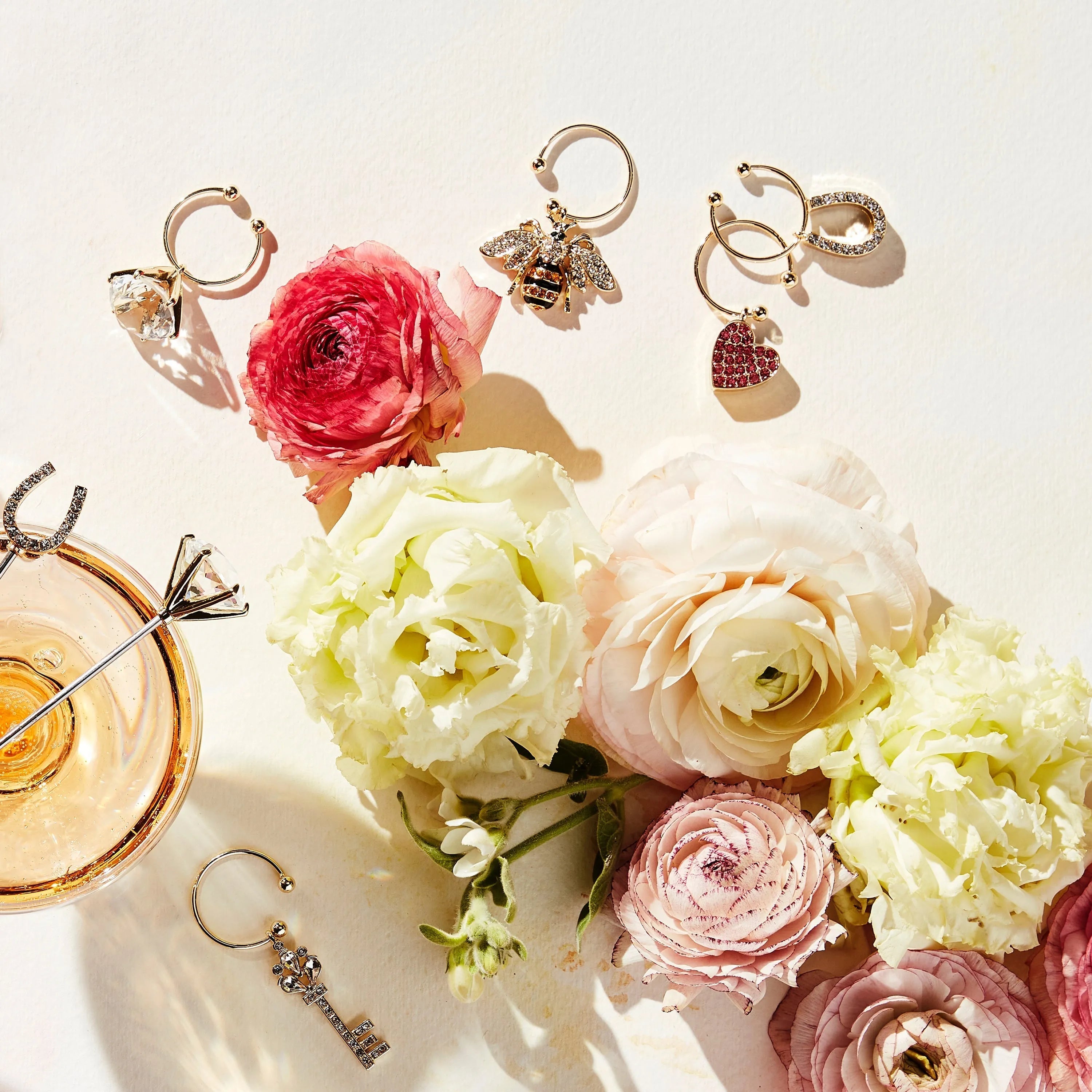 Wedding wine charms