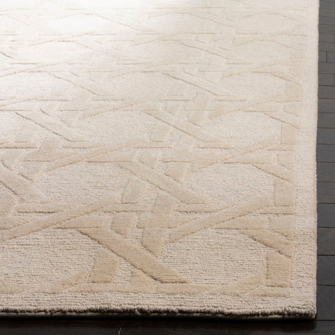 Jamie Drake Wool Pile Rug in Ivory