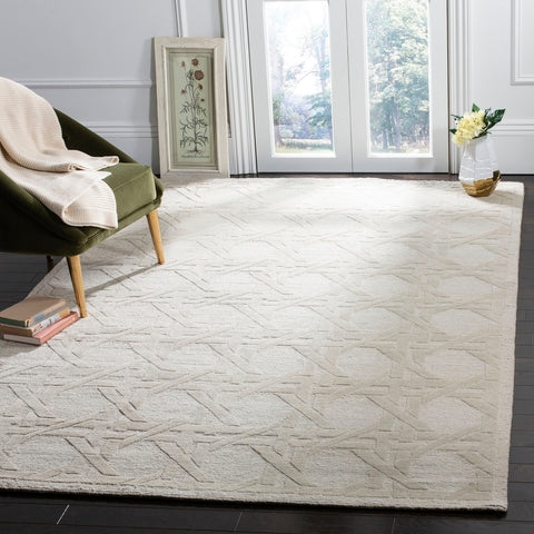 Jamie Drake Wool Pile Rug in Silver