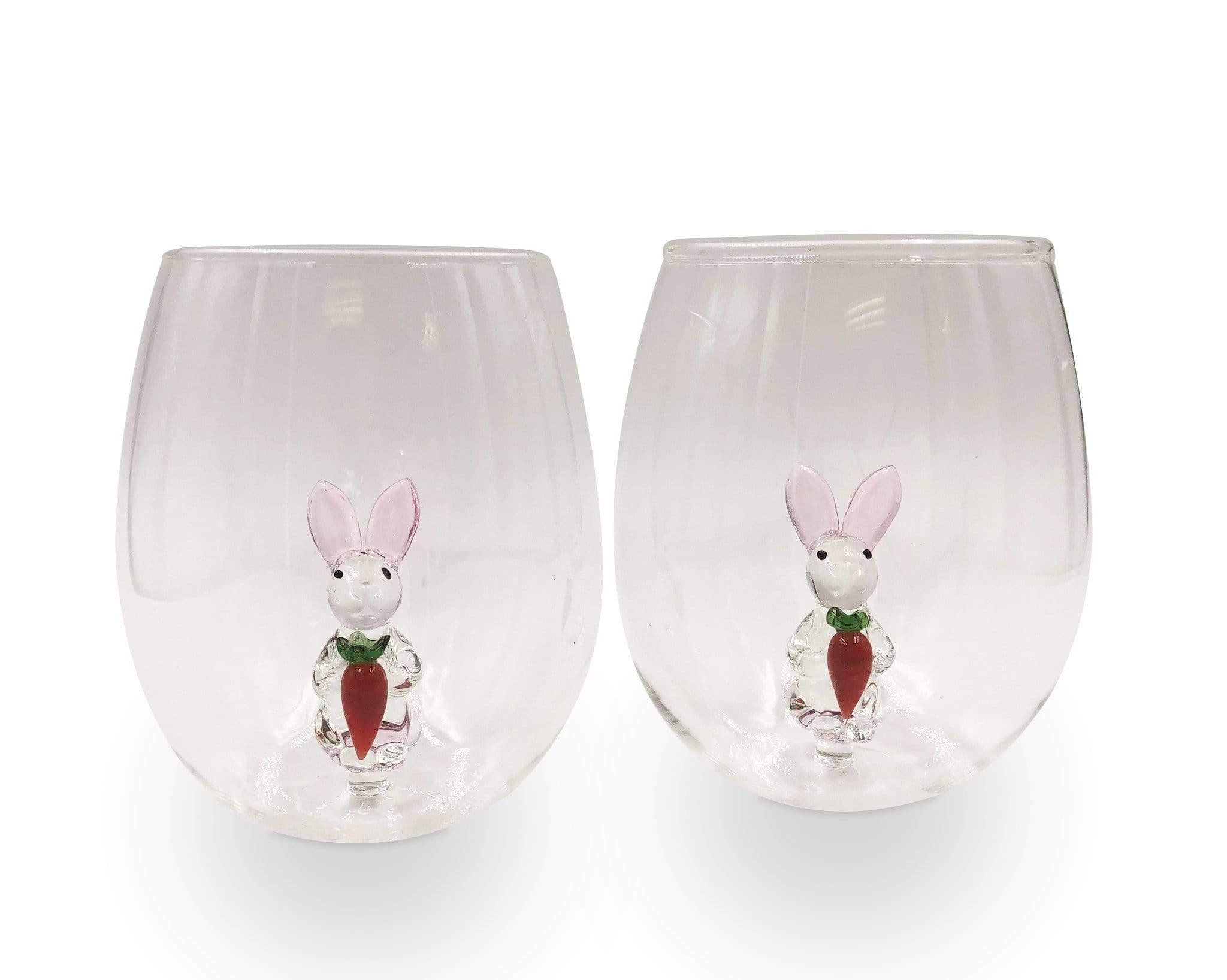 3D Easter Bunny Stemless Glasses