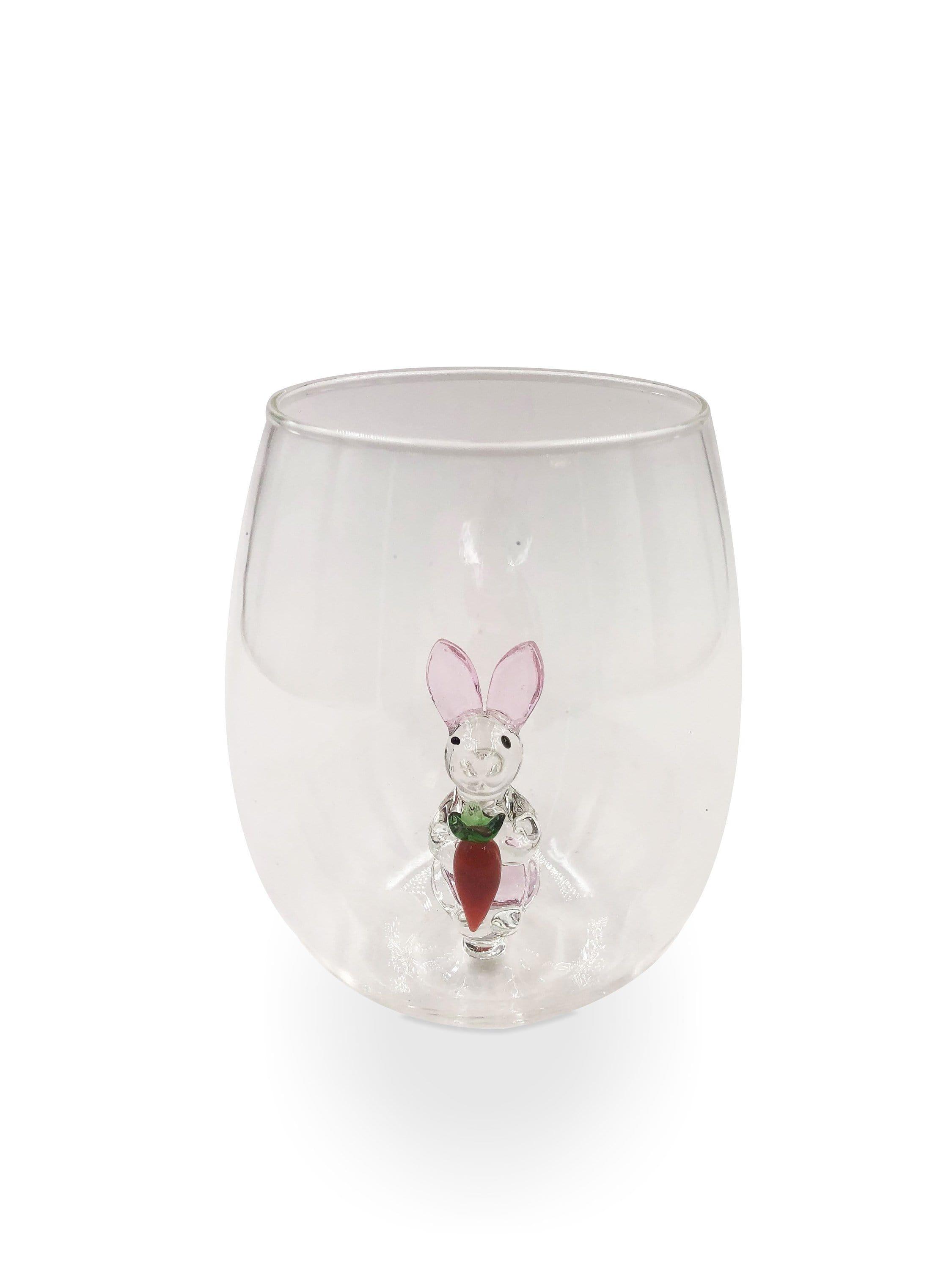 3D Easter Bunny Stemless Glasses