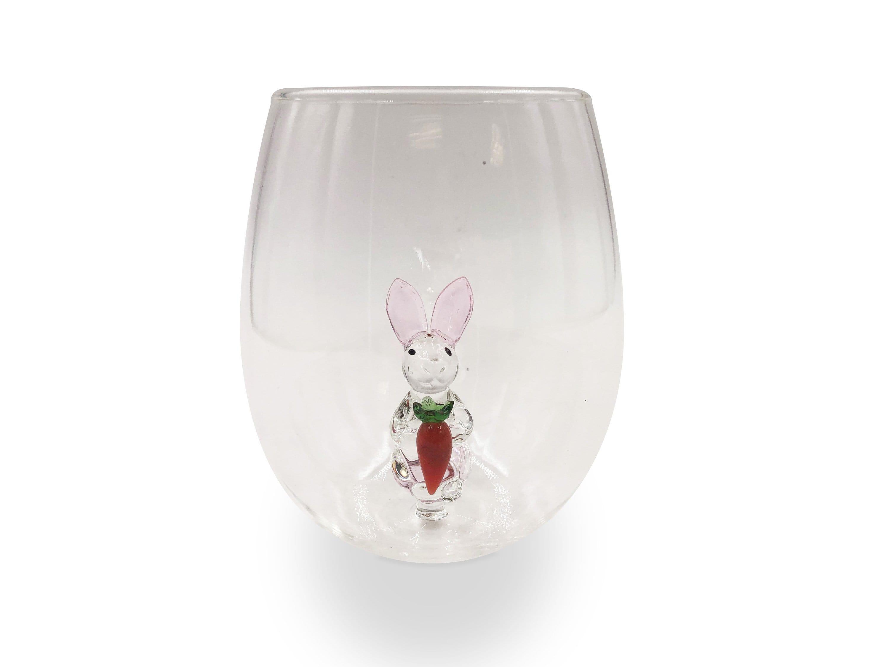 3D Easter Bunny Stemless Glasses