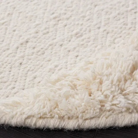 Kenya Bohemian Wool Rug in Ivory