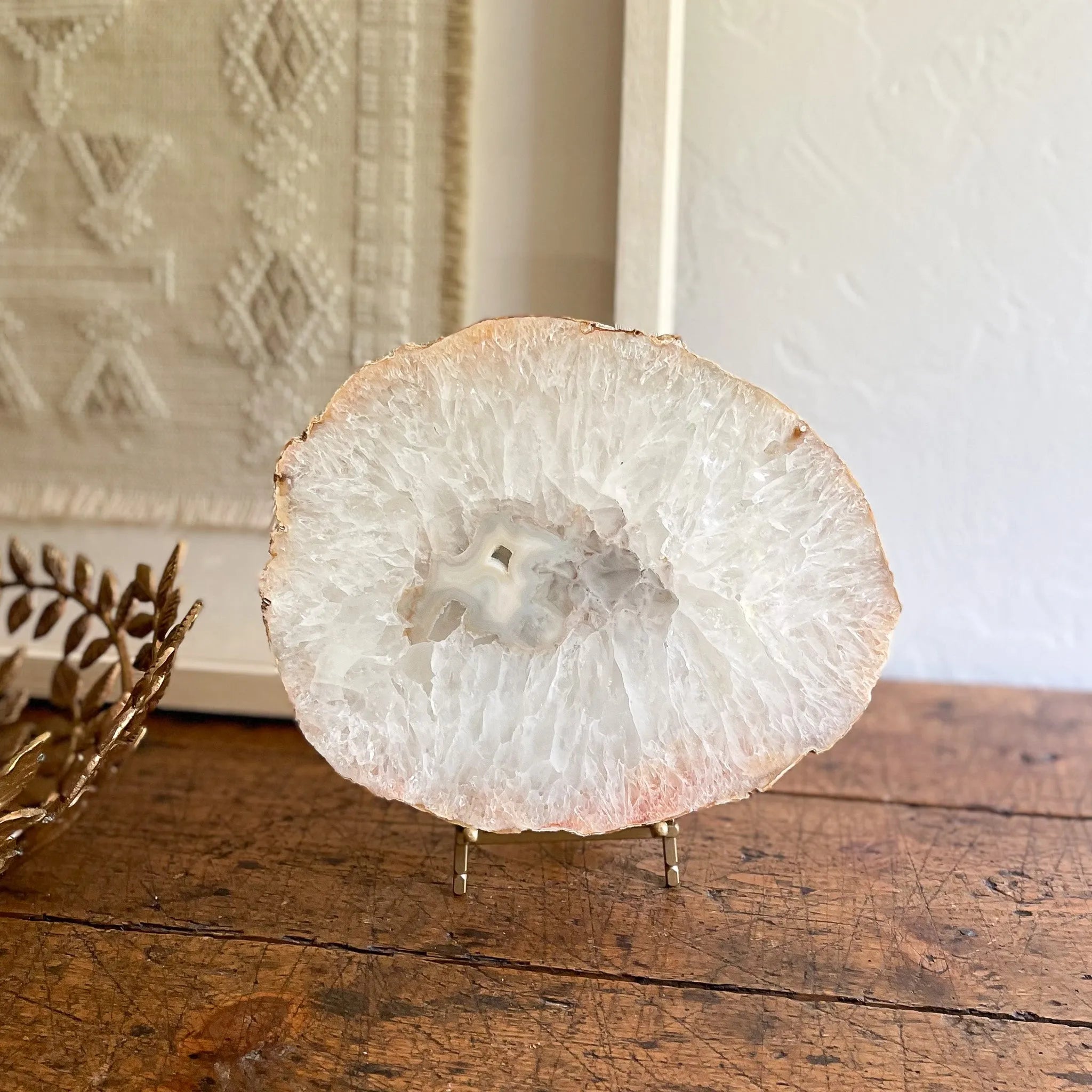 Large Natural Agate Druzy Slab