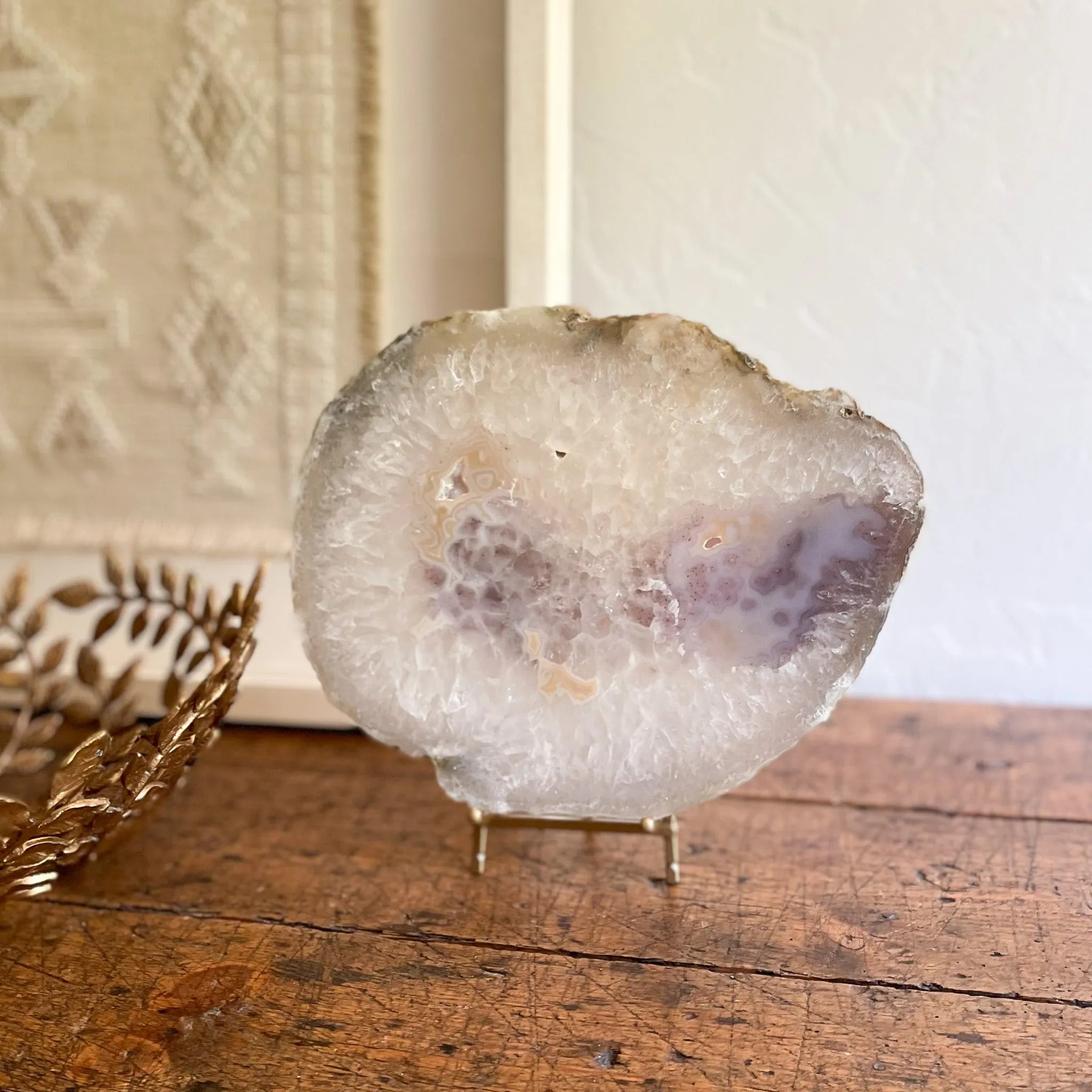 Large Natural Agate Druzy Slab