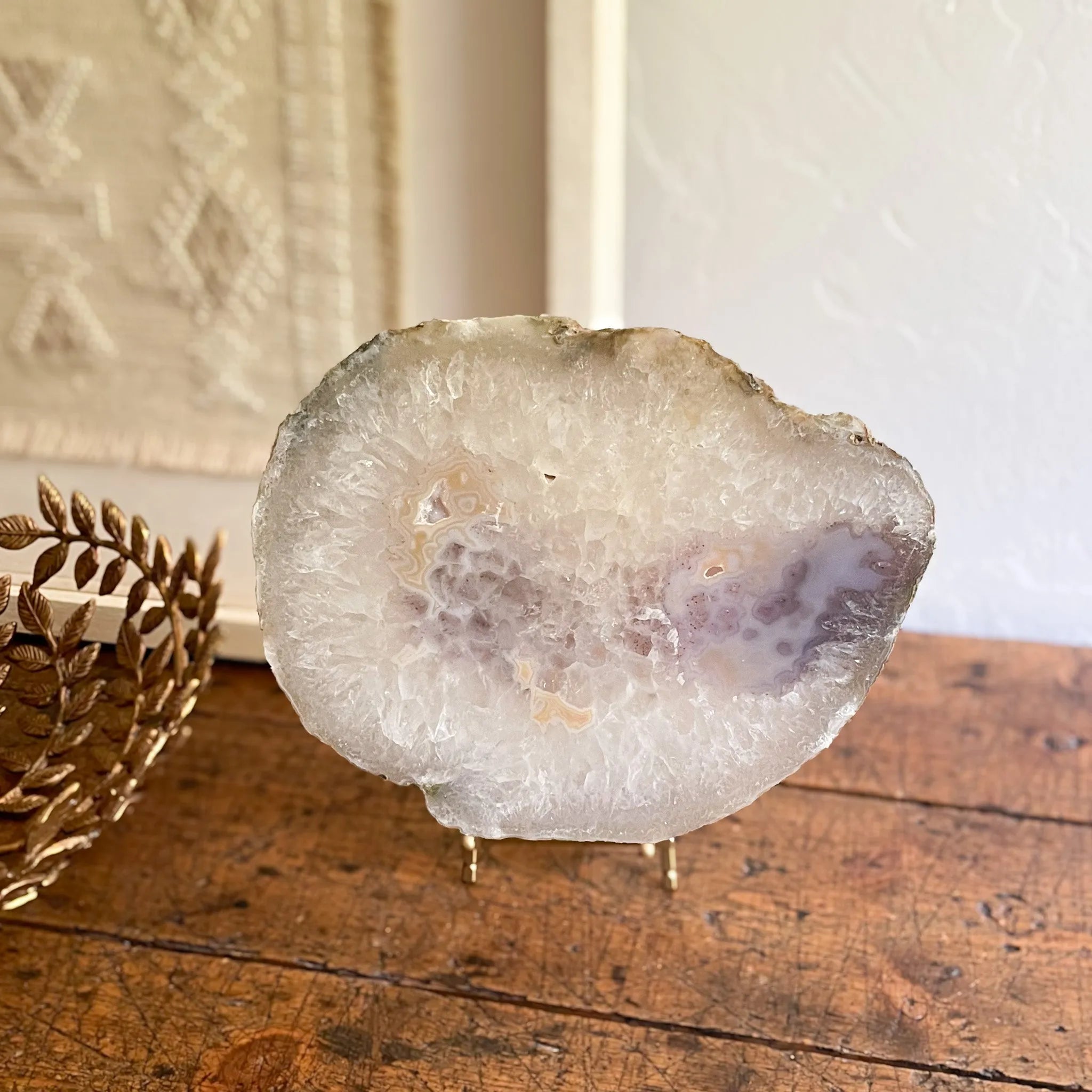 Large Natural Agate Druzy Slab