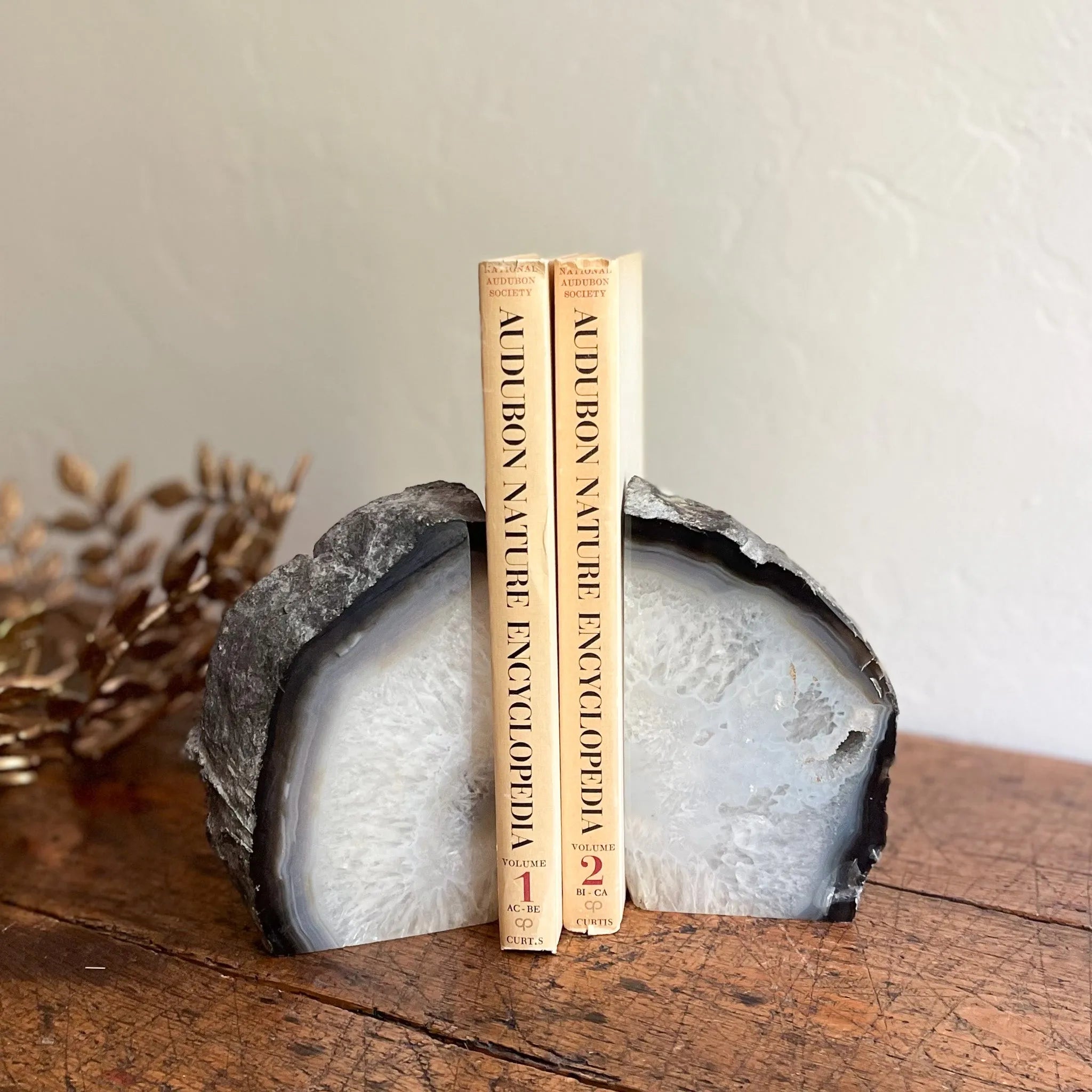 Agate Druzy Bookend Pair