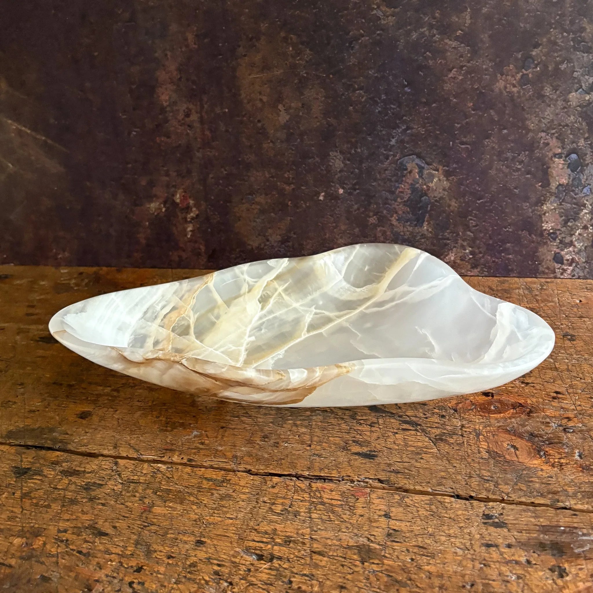 Hand Carved White Onyx Bowl