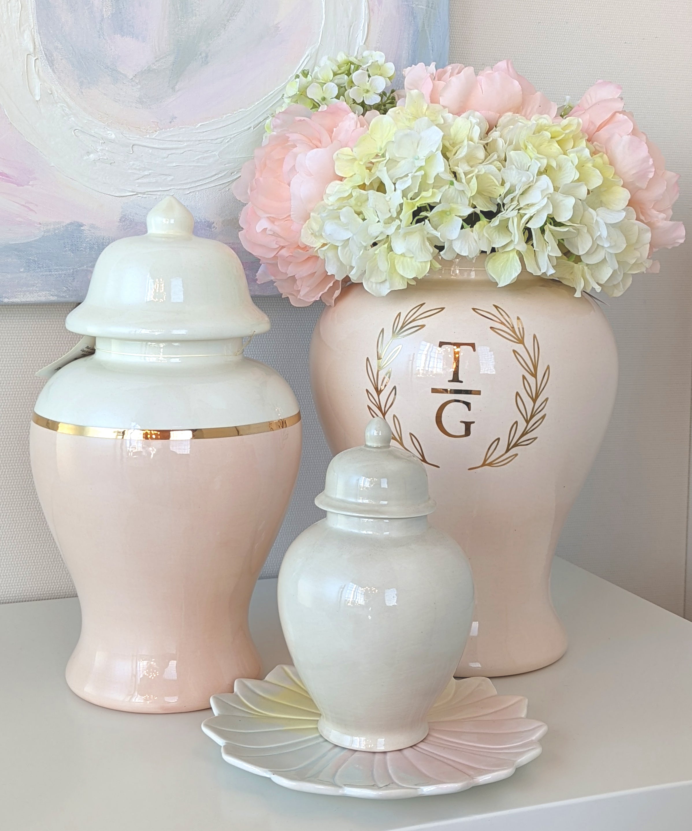 Beige Ginger Jars