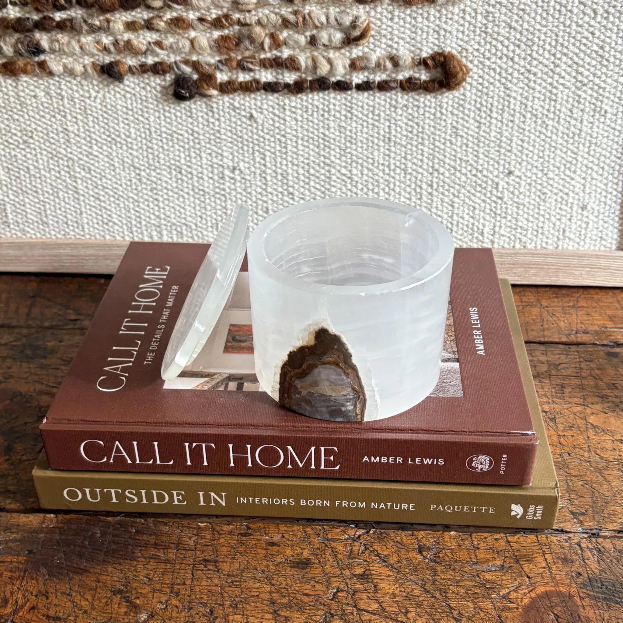 Lidded White Onyx Box