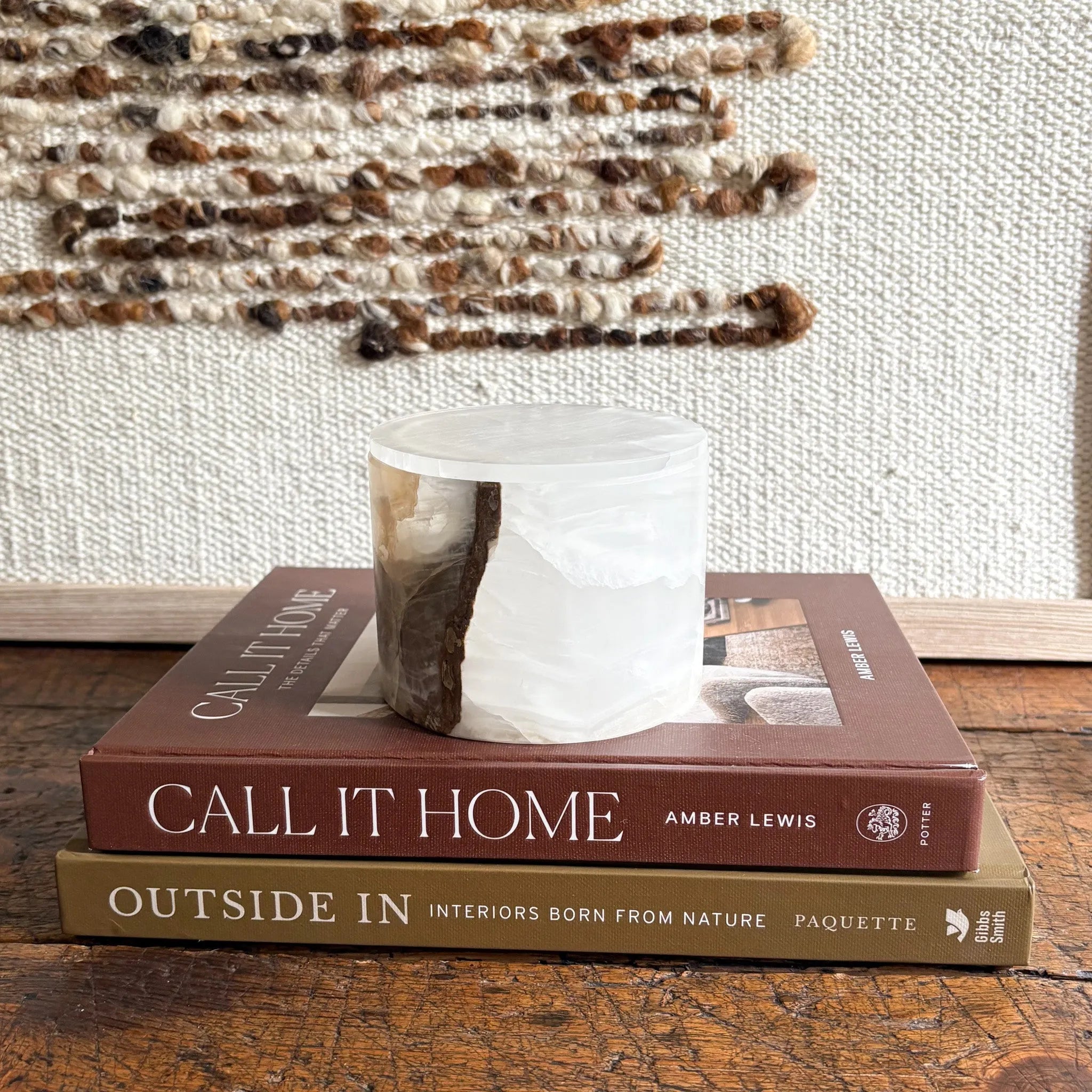 Lidded White Onyx Box