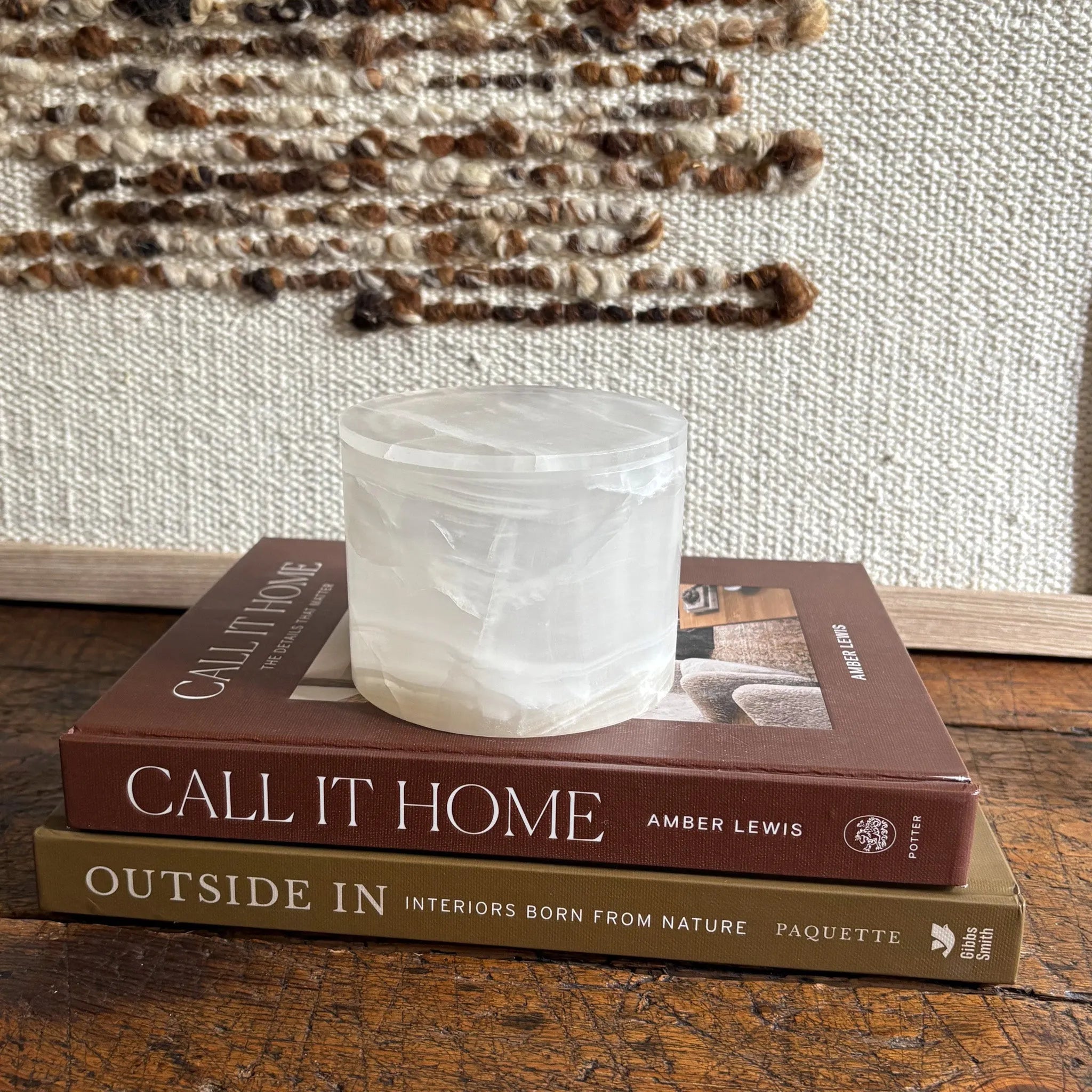 Lidded White Onyx Box