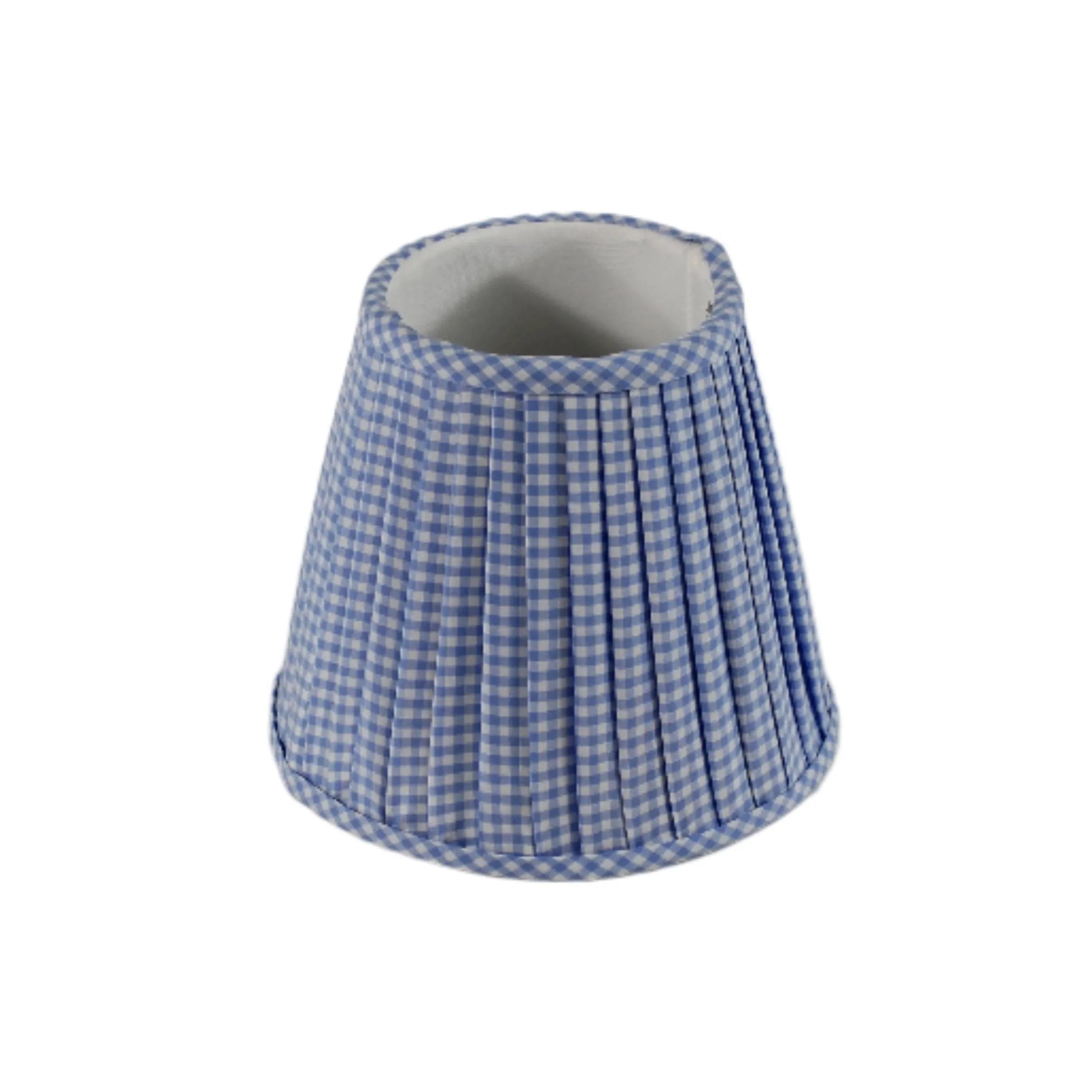 Small Checkered Shade Cover in Gingham Light Blue