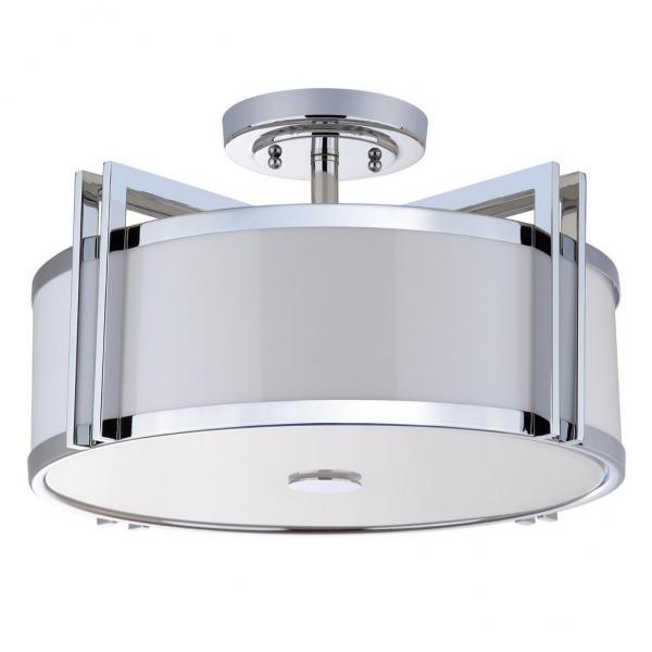 Safavieh Orb 3 Light Chrome 17-Inch Dia Semi Flush