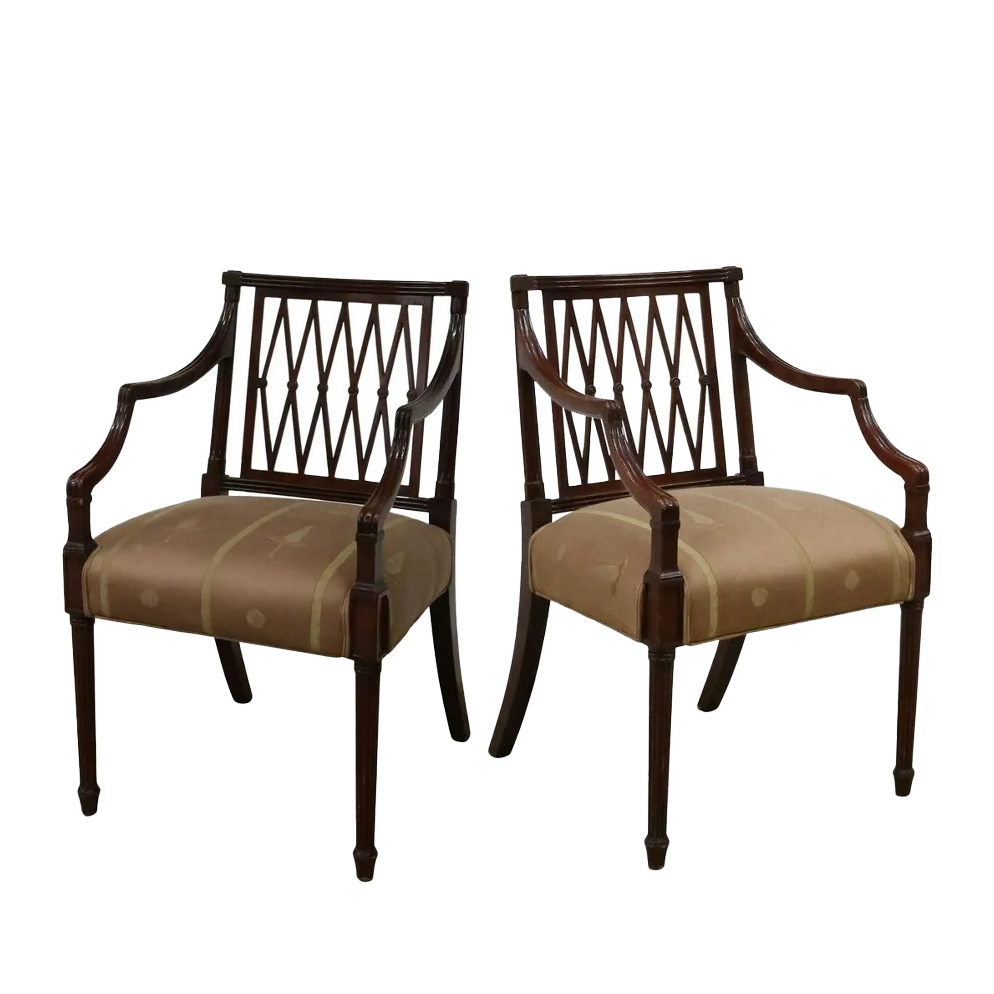 English Regency Style Mahogany Armchairs