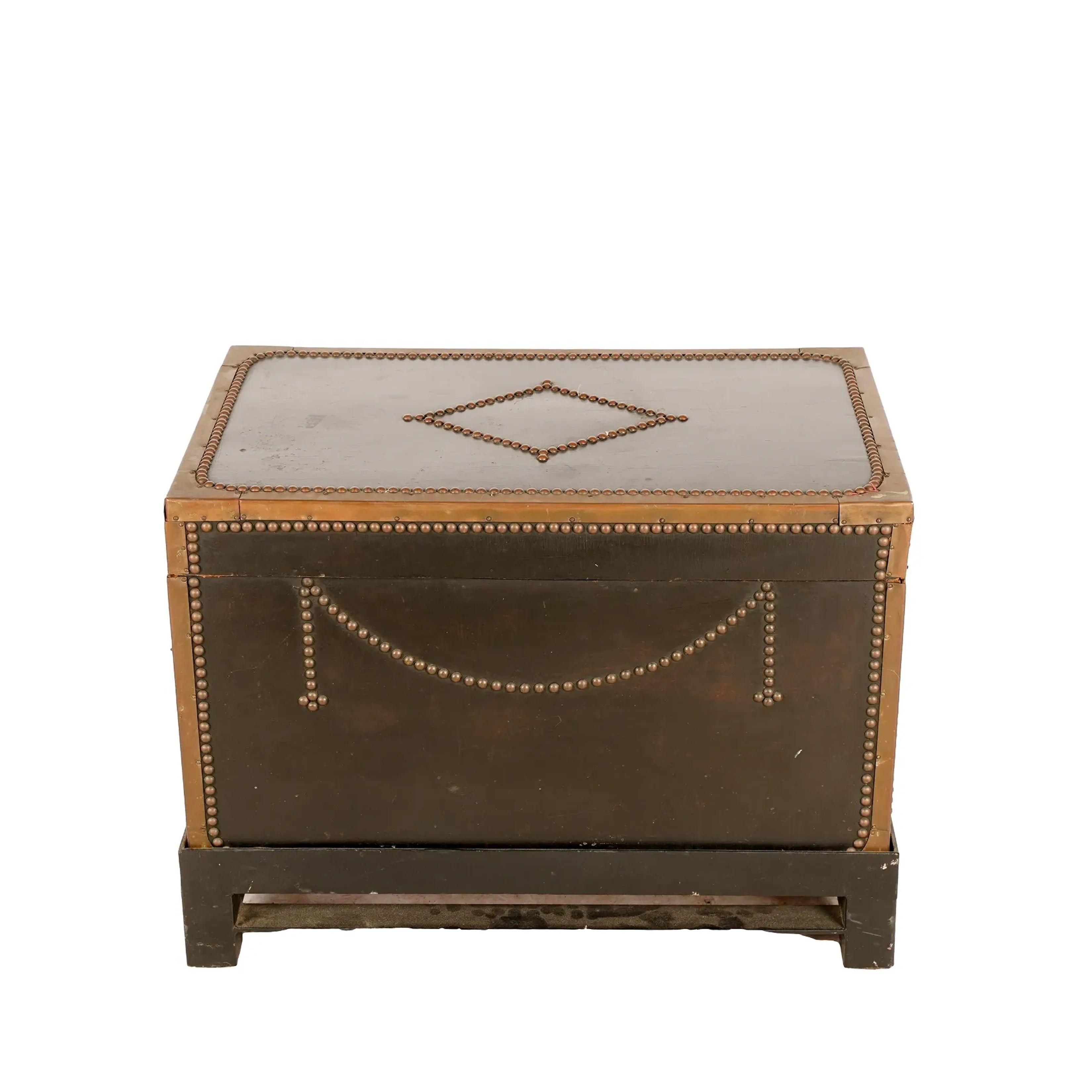 Portuguese Studded Leather Trunk