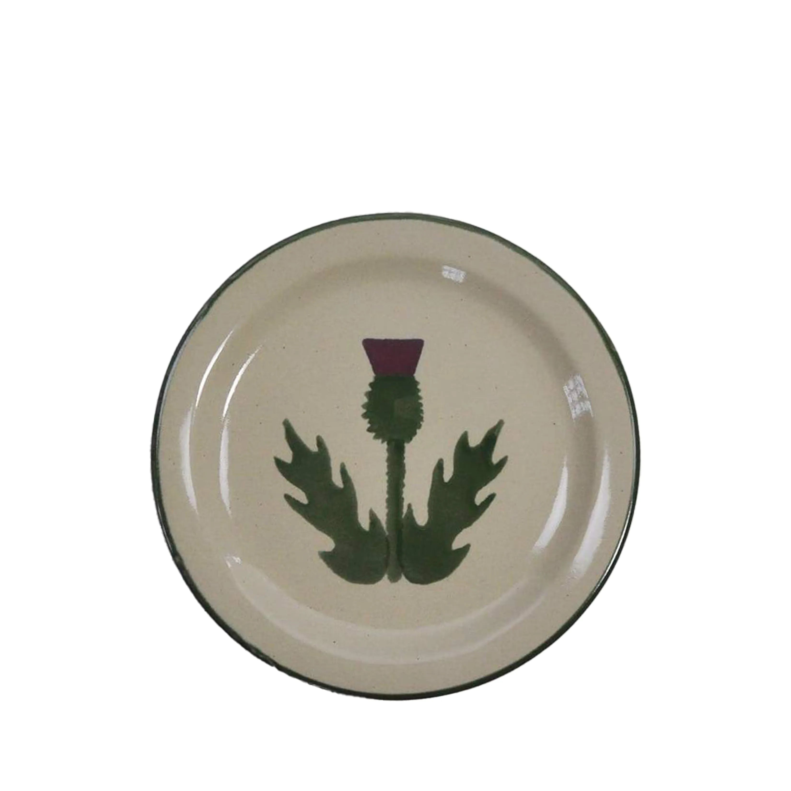 Cream Thistle Dinner Plate