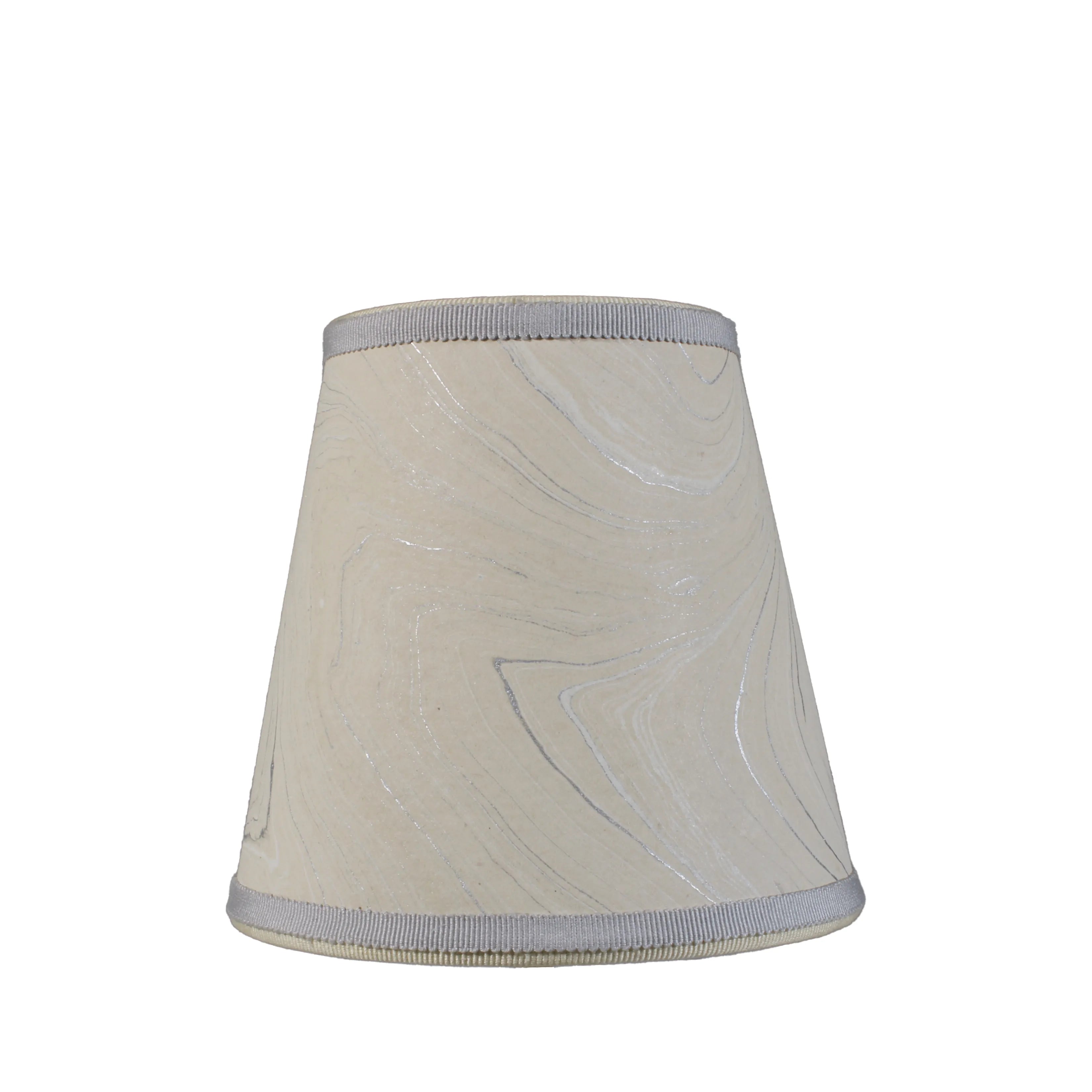 Small Marble Shade Cover in Ivory Silver