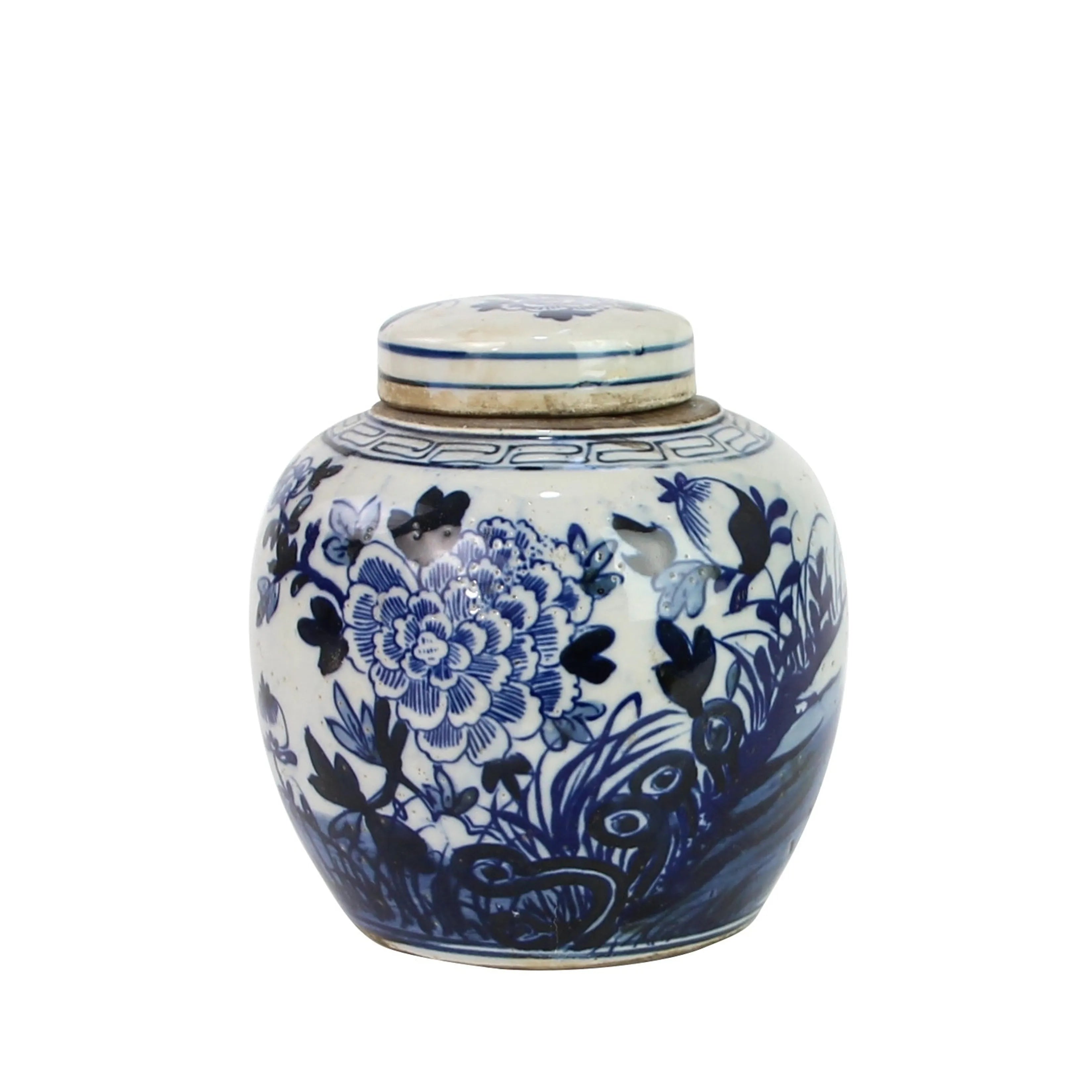 Blue and White Mini Jar Flower Blossom