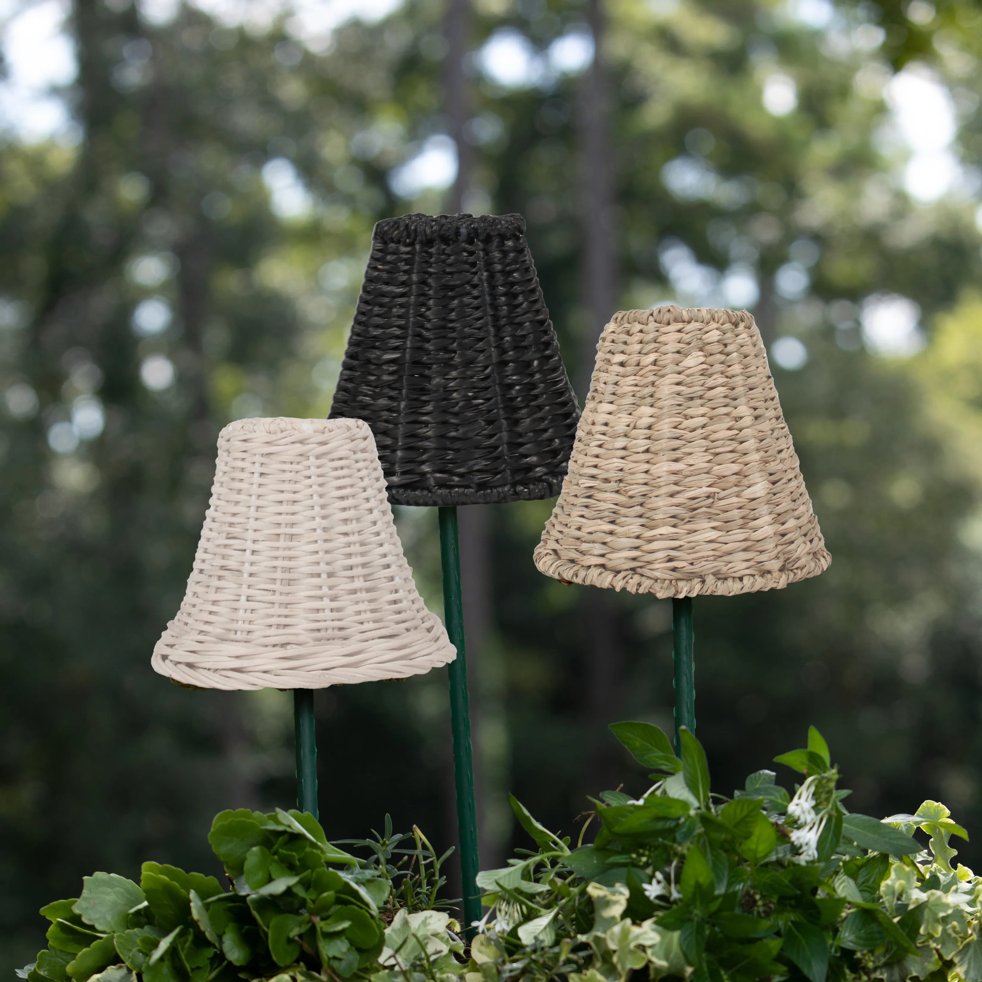 Petite Seagrass & Rattan Lampshades (Empire Base)