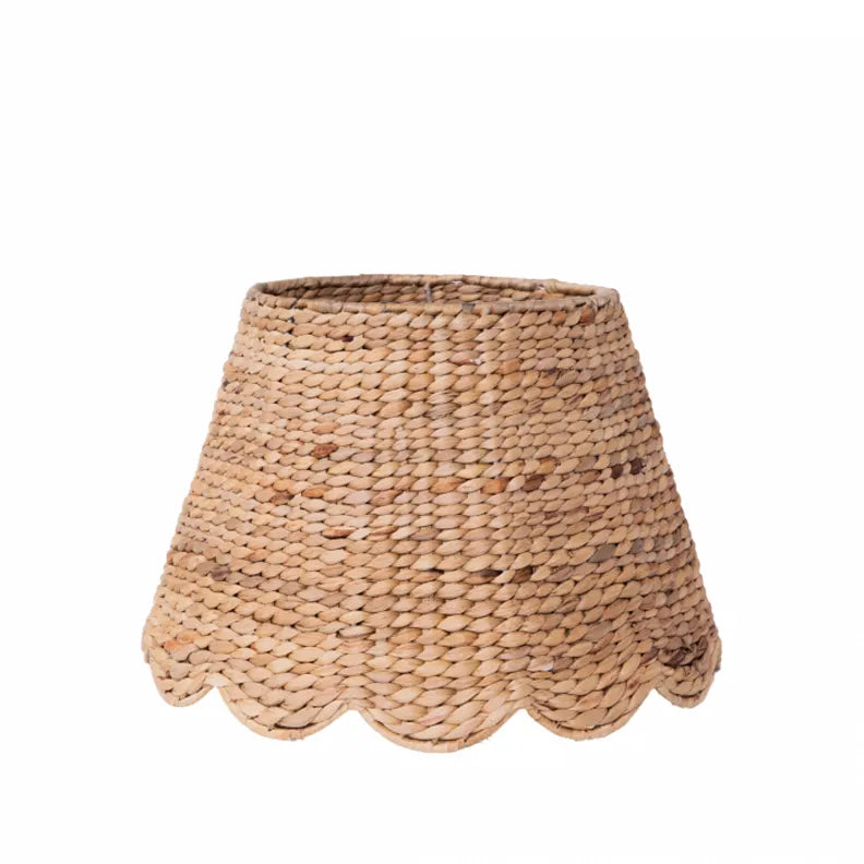 Water Hyacinth Lampshades (Scalloped in Natural)