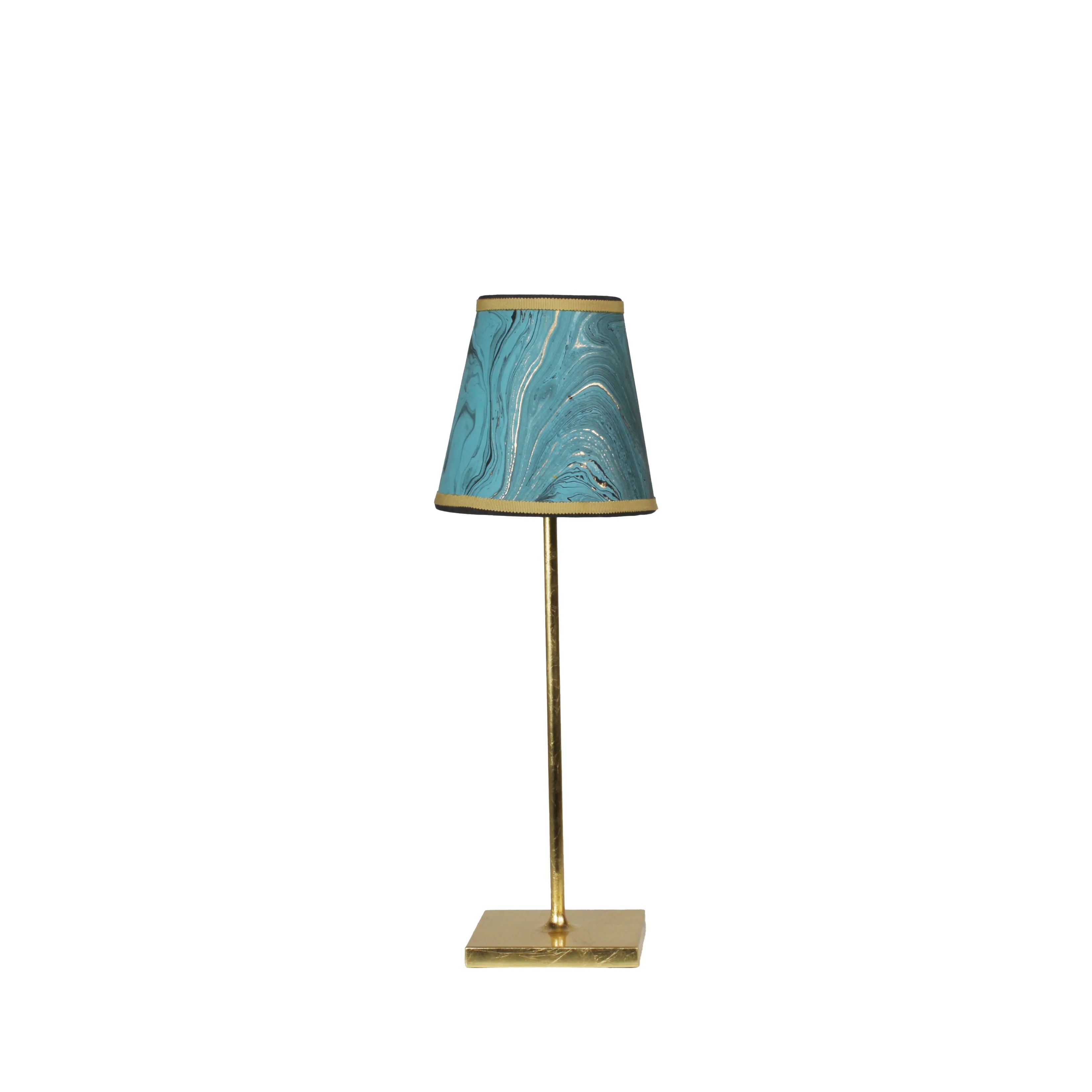 Small Marble Shade Cover in Teal